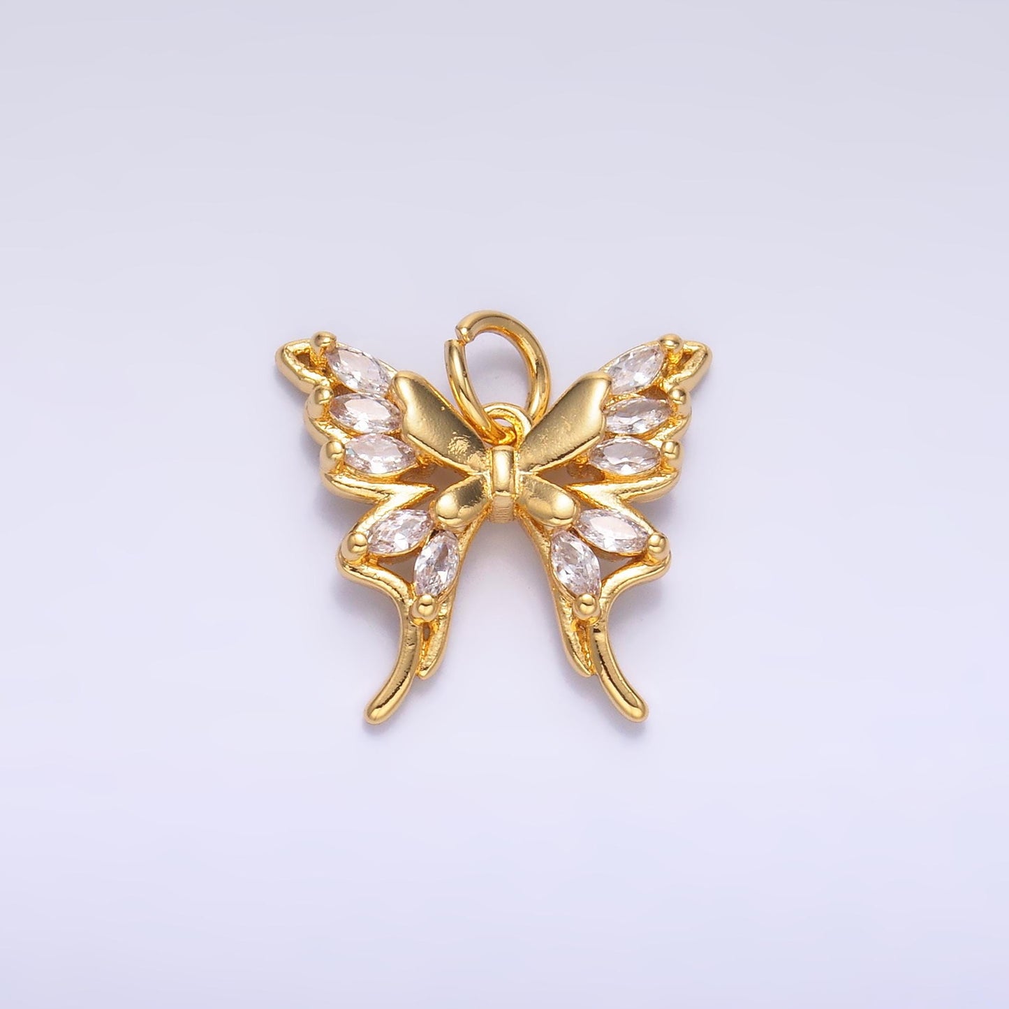 Mini Gold Butterfly Charm 24k gold filled Insect Animal charm for bracelet necklace jewelry making supply | C-020