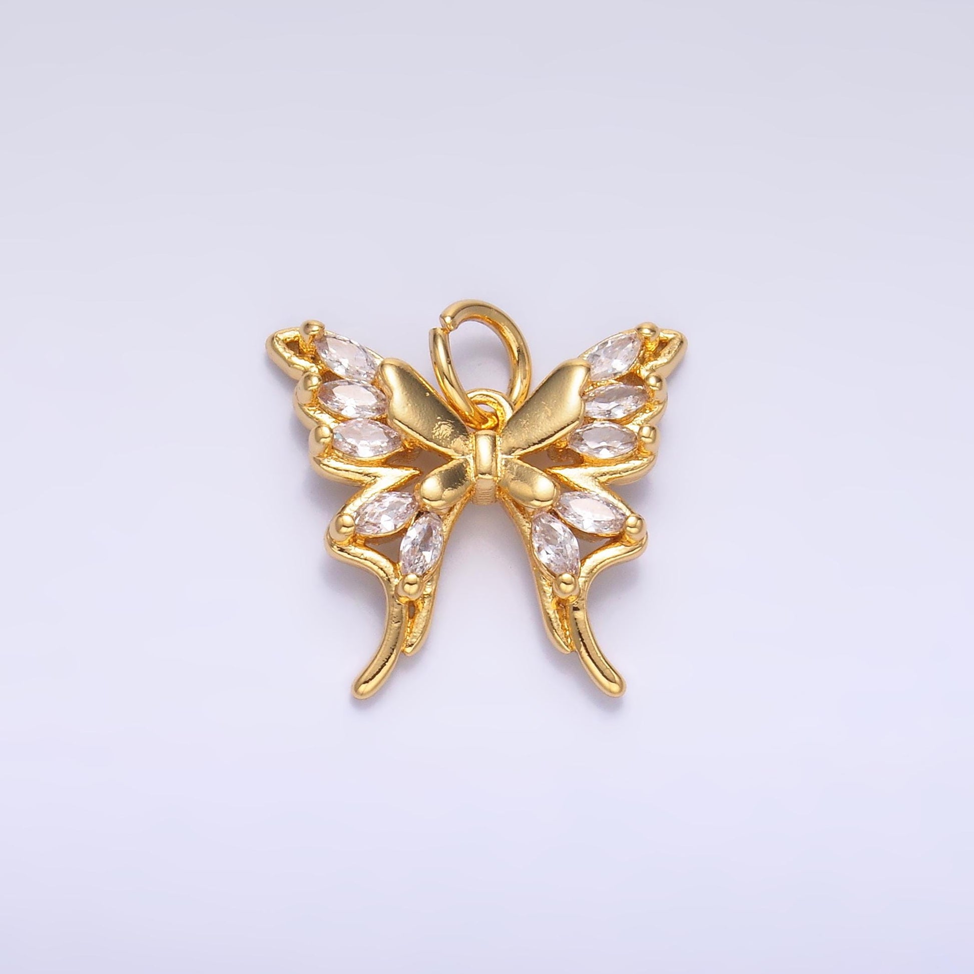 Mini Gold Butterfly Charm 24k gold filled Insect Animal charm for bracelet necklace jewelry making supply | C-020