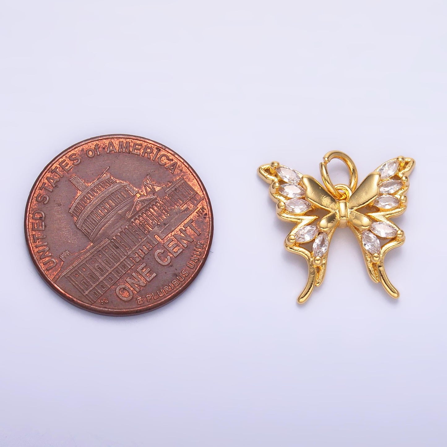 Mini Gold Butterfly Charm 24k gold filled Insect Animal charm for bracelet necklace jewelry making supply | C-020