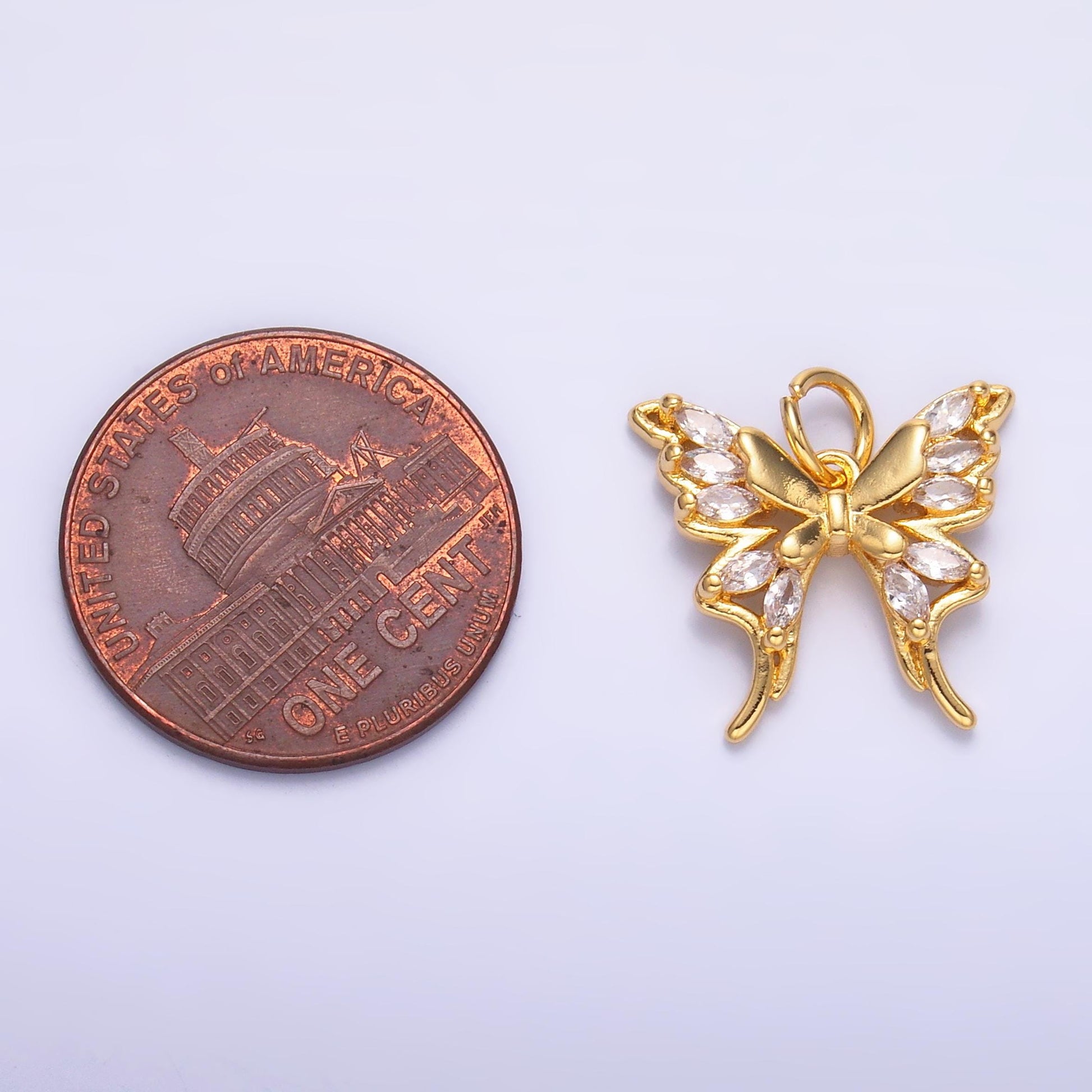 Mini Gold Butterfly Charm 24k gold filled Insect Animal charm for bracelet necklace jewelry making supply | C-020