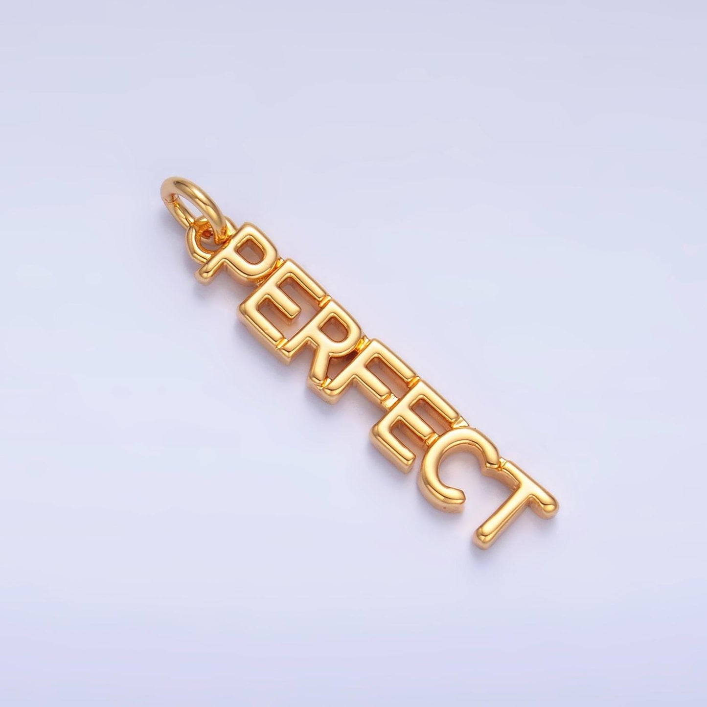 Dainty Gold Filled Perfect charm for bracelet necklace earring component diy jewelry making supply word charm minimalist jewelry W316