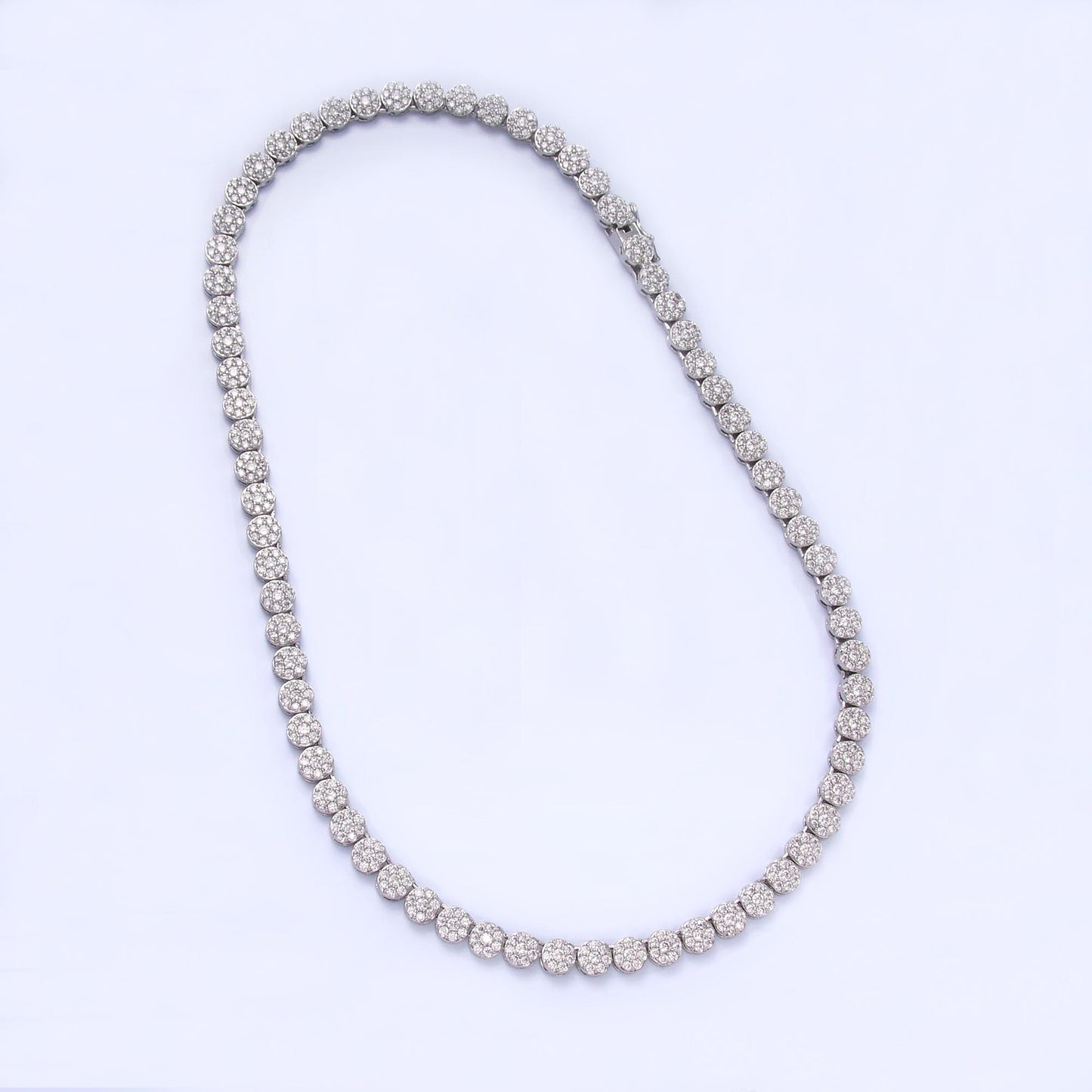 Round Cubic Zirconia Tennis Necklace CZ Diamond Necklace 14K Gold Filled Choker Necklace Gift for her WA-3030