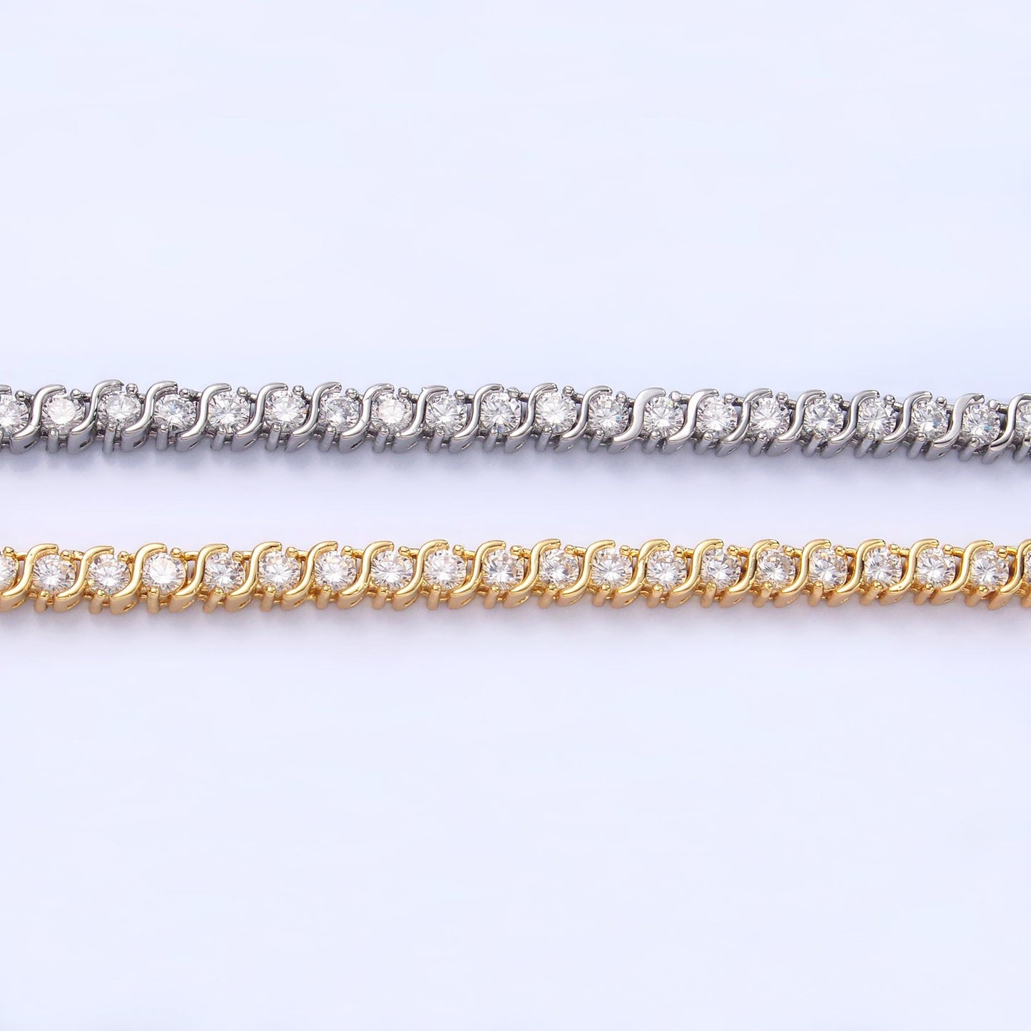 Swirl Round Cubic Zirconia Tennis Necklace CZ Diamond Necklace 14K Gold Filled Choker Necklace Gift for her WA-3028