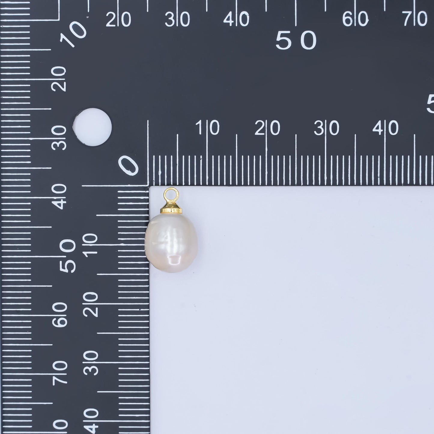14k Gold Filled 14x8.4mm White pearl oval drop pendant for Minimalist Jewelry Making Supply | P-1942