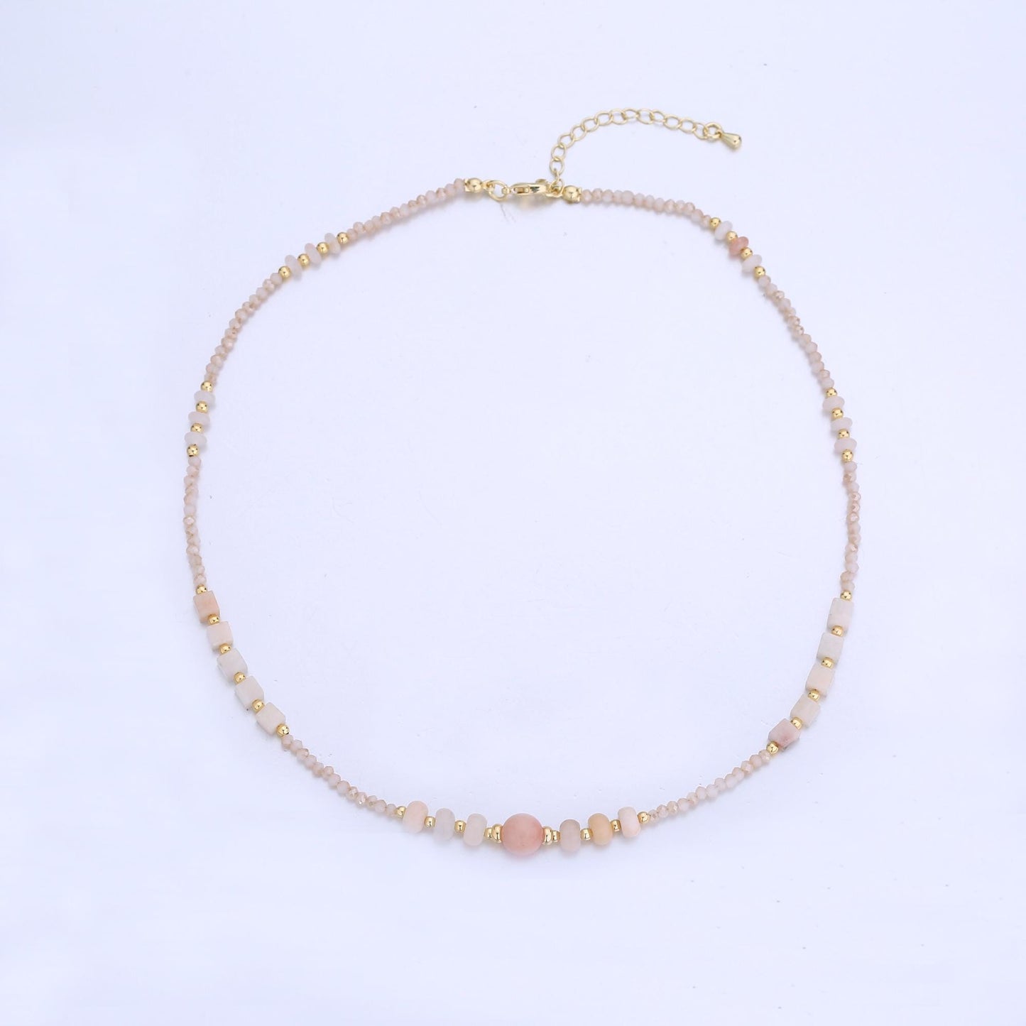 Summer Beaded Layer Necklace, Handmade Boho Festival Beach Accessory, Perfect Layered Gift for Her, Coastal & Trendy Jewelry WA-2963