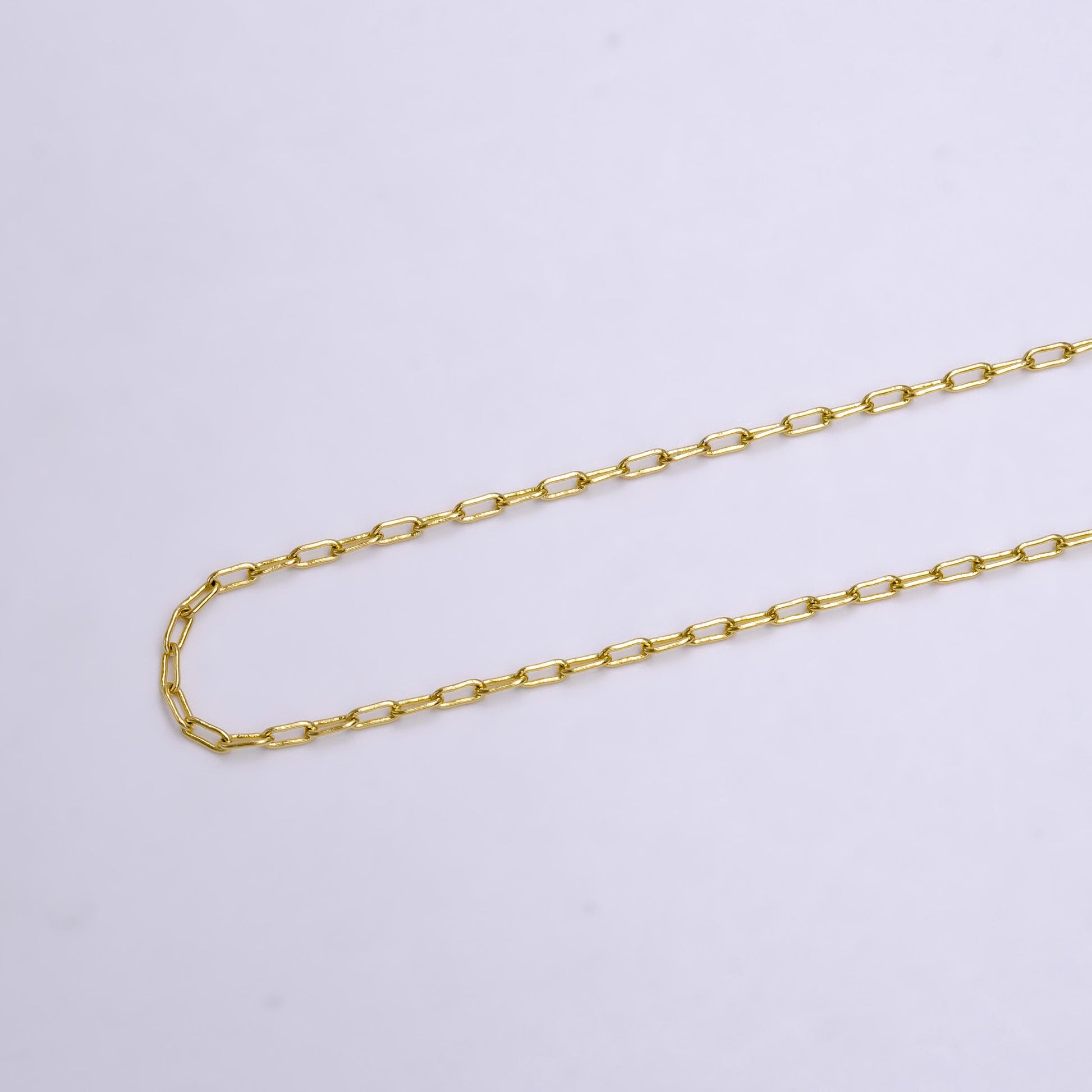 14K Gold Filled 2mm Paperclip 18 Inch, 16 Inch, 20 Inch Paperclip Choker Layering Chain Necklace | WA-2225 - WA-2227