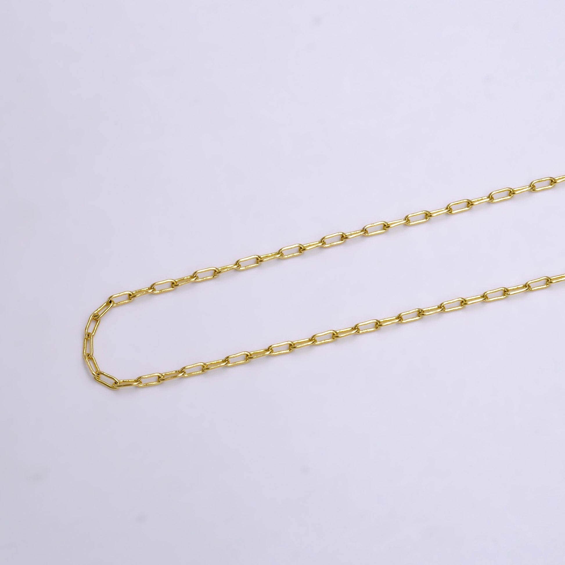14K Gold Filled 2mm Paperclip 18 Inch, 16 Inch, 20 Inch Paperclip Choker Layering Chain Necklace | WA-2225 - WA-2227