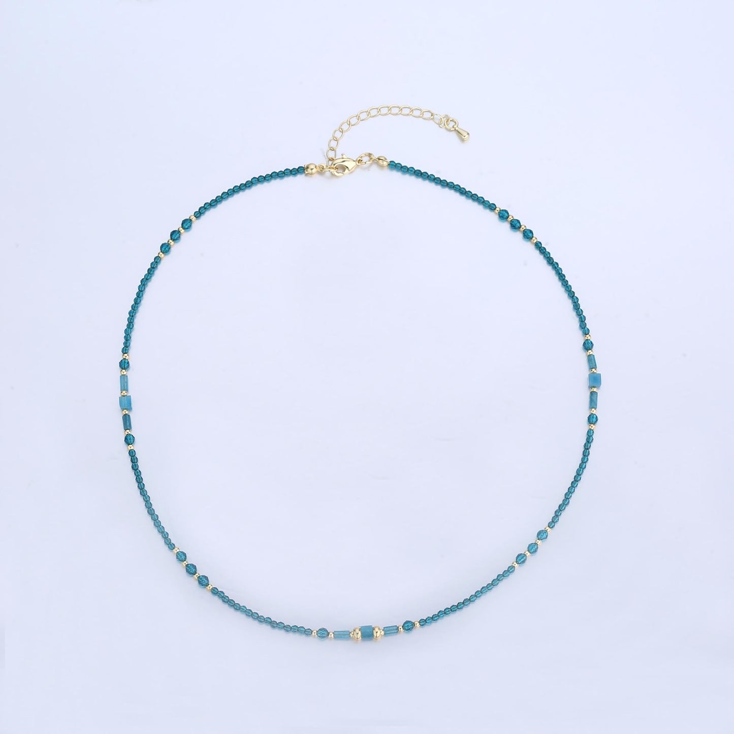 Handcrafted Dainty Beaded Necklace Gold Filled Layer Summer Necklace WA2957