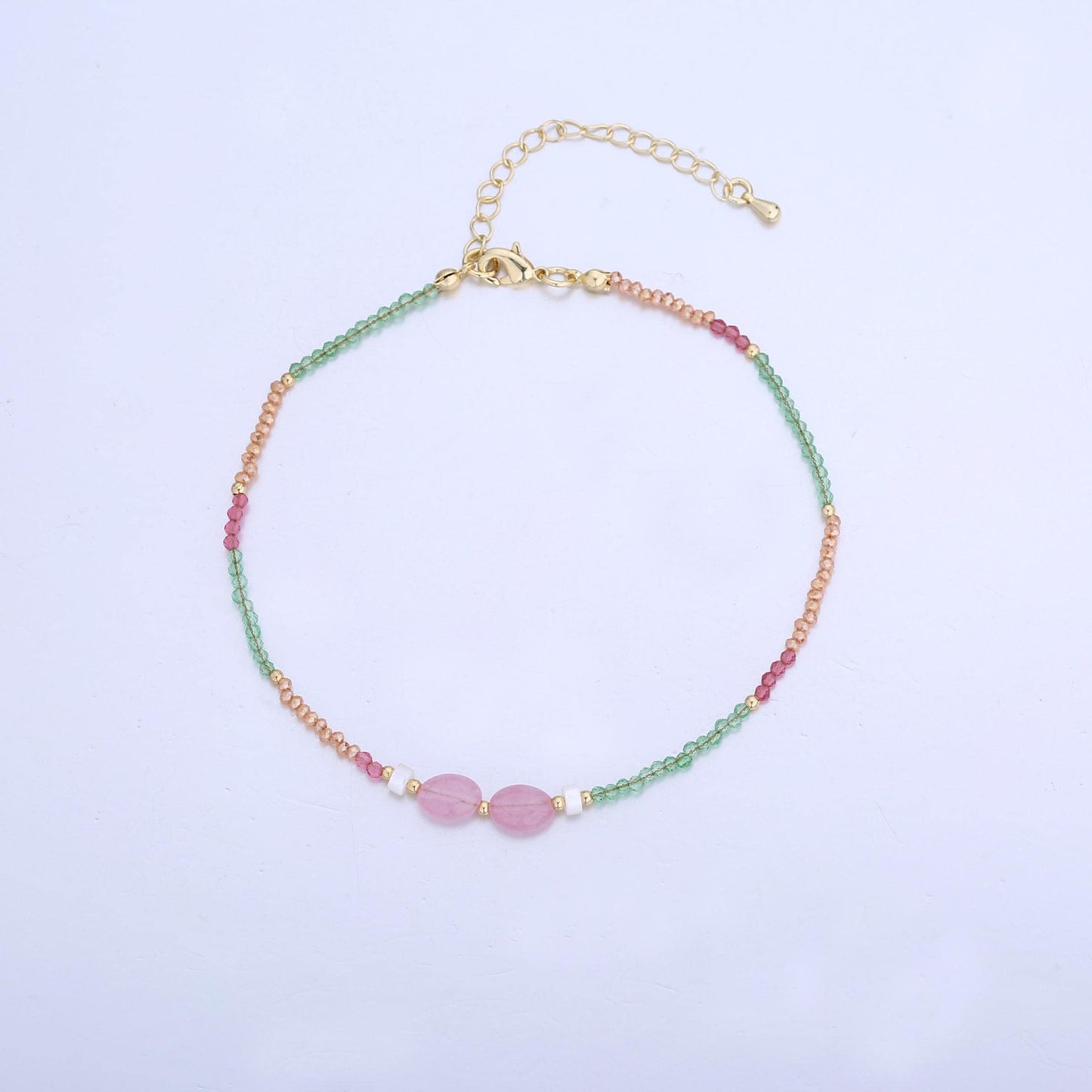 Handcrafted Beaded Anklets for Summer Jewelry Handmade Gift Idea 9 inch Long WA2947