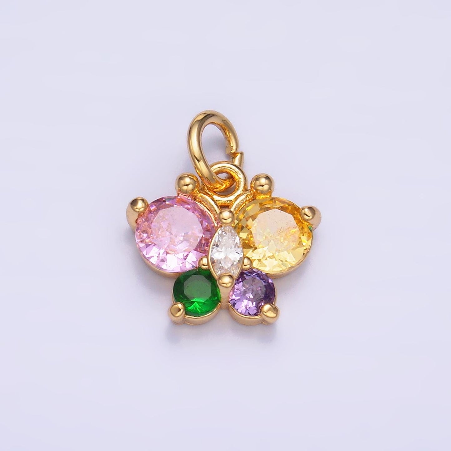 Mini 24k gold filled butterfly charm Multi Color mariposa charm for bracelet necklace earring component | M806