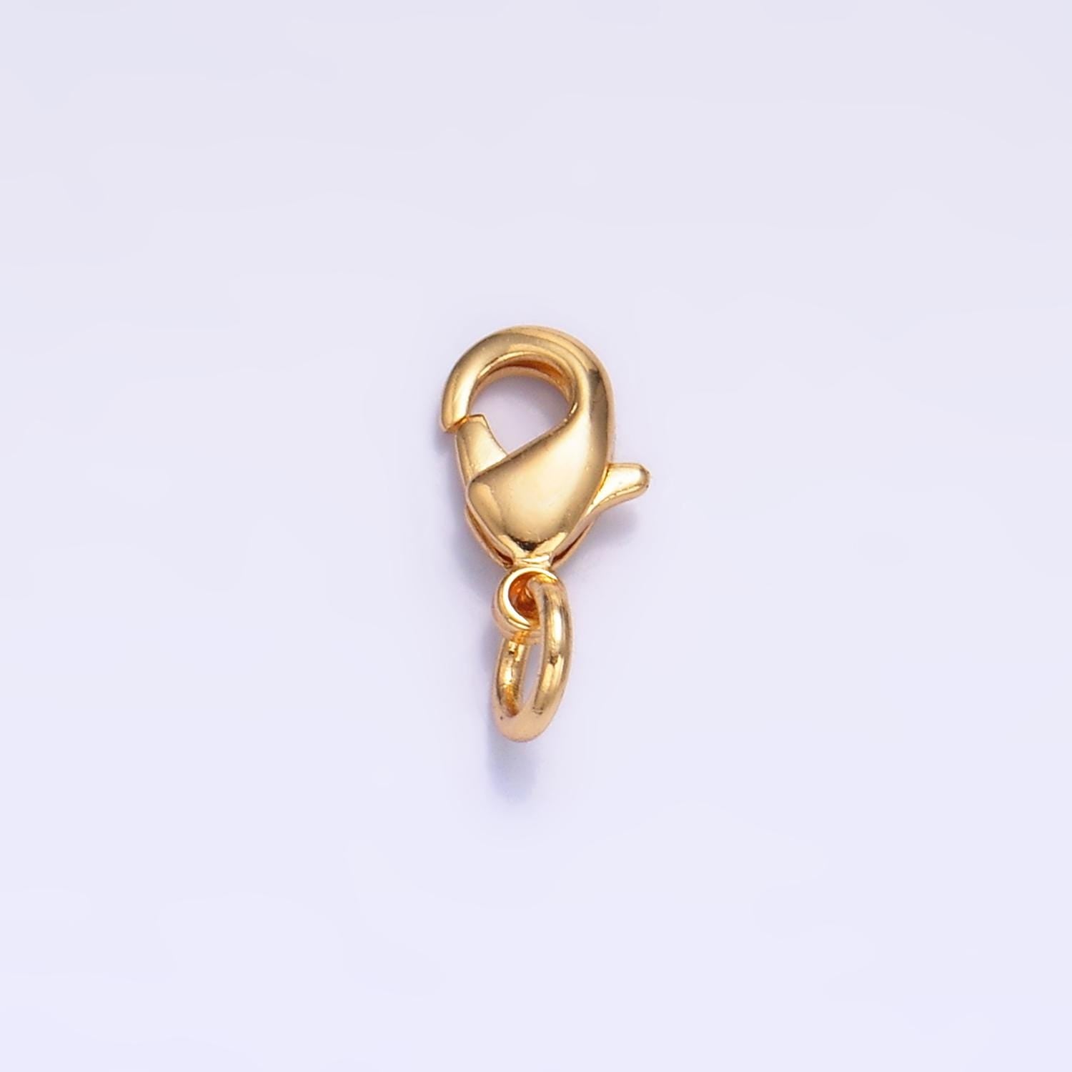 24k gold filled 8mm, 10mm, 12mm, 15mm lobster claw clasps closure findings supply for jewelry making | Z1068