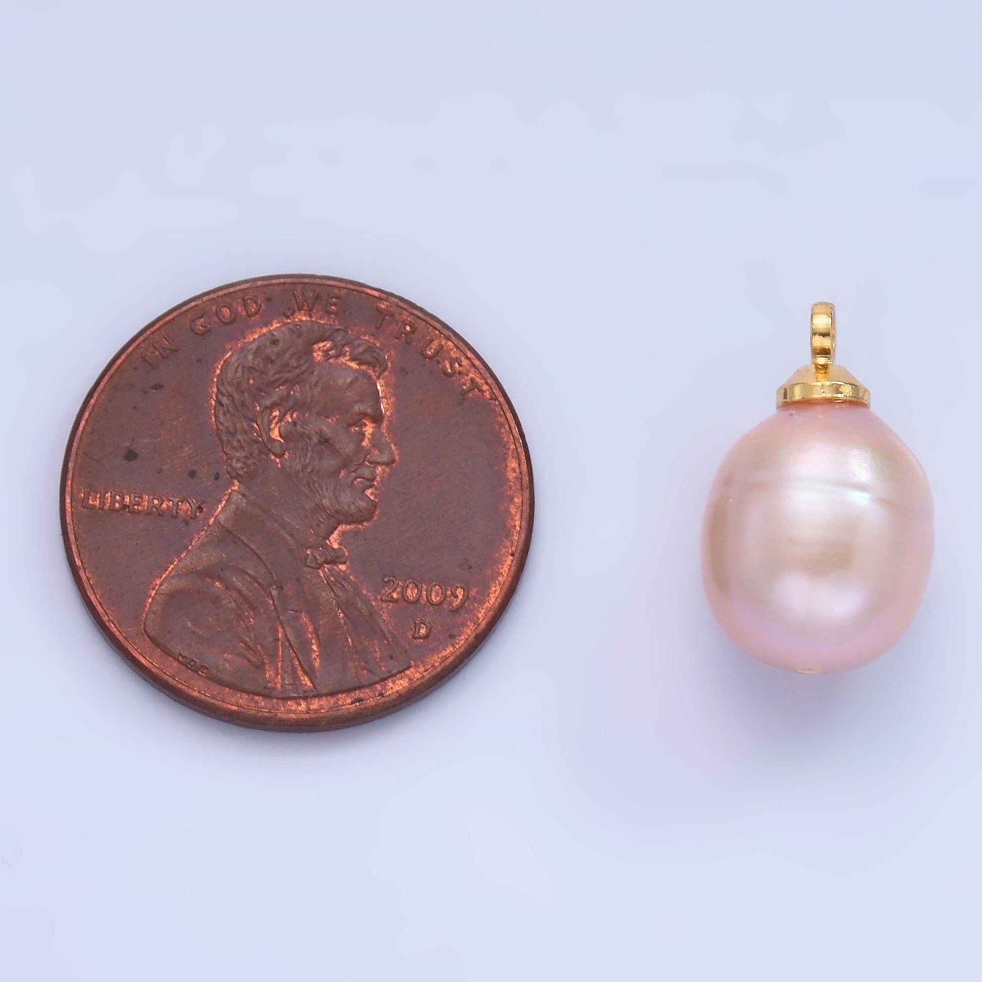 1x small fresh water pearl gold 9 mm real pearl mini charm minimalist bracelet necklace earring enhancer charm pendant P-1580