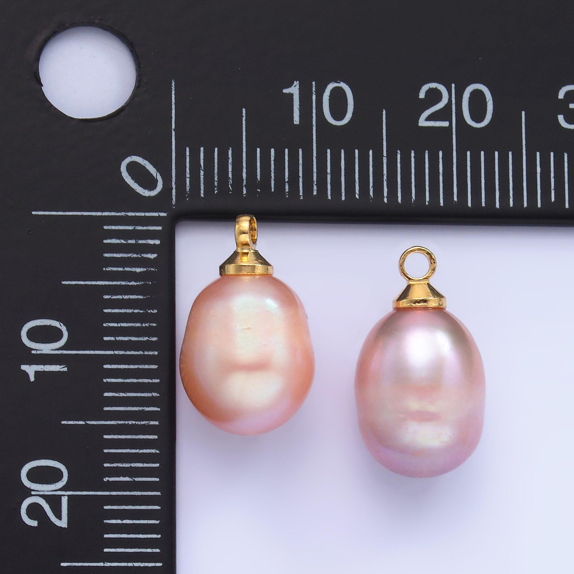 1x small fresh water pearl gold 9 mm real pearl mini charm minimalist bracelet necklace earring enhancer charm pendant P-1580