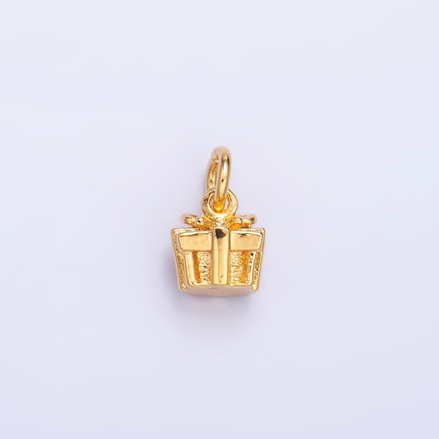Mini Present Charm Gold Wrapped Gift for Birthday Jewelry Inspired W799