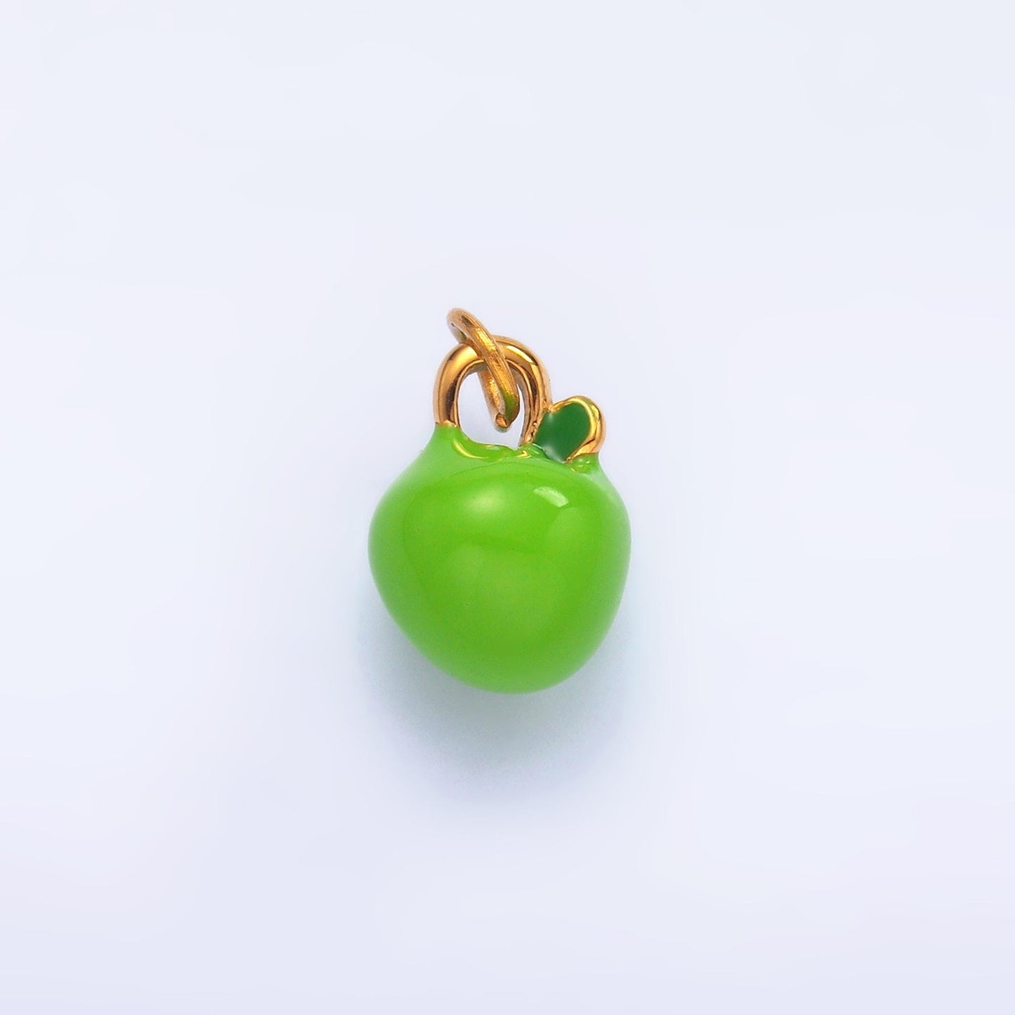 24k gold filled red washington apple Charm Green Apple Fuji Pendant Food fruit charm | P851