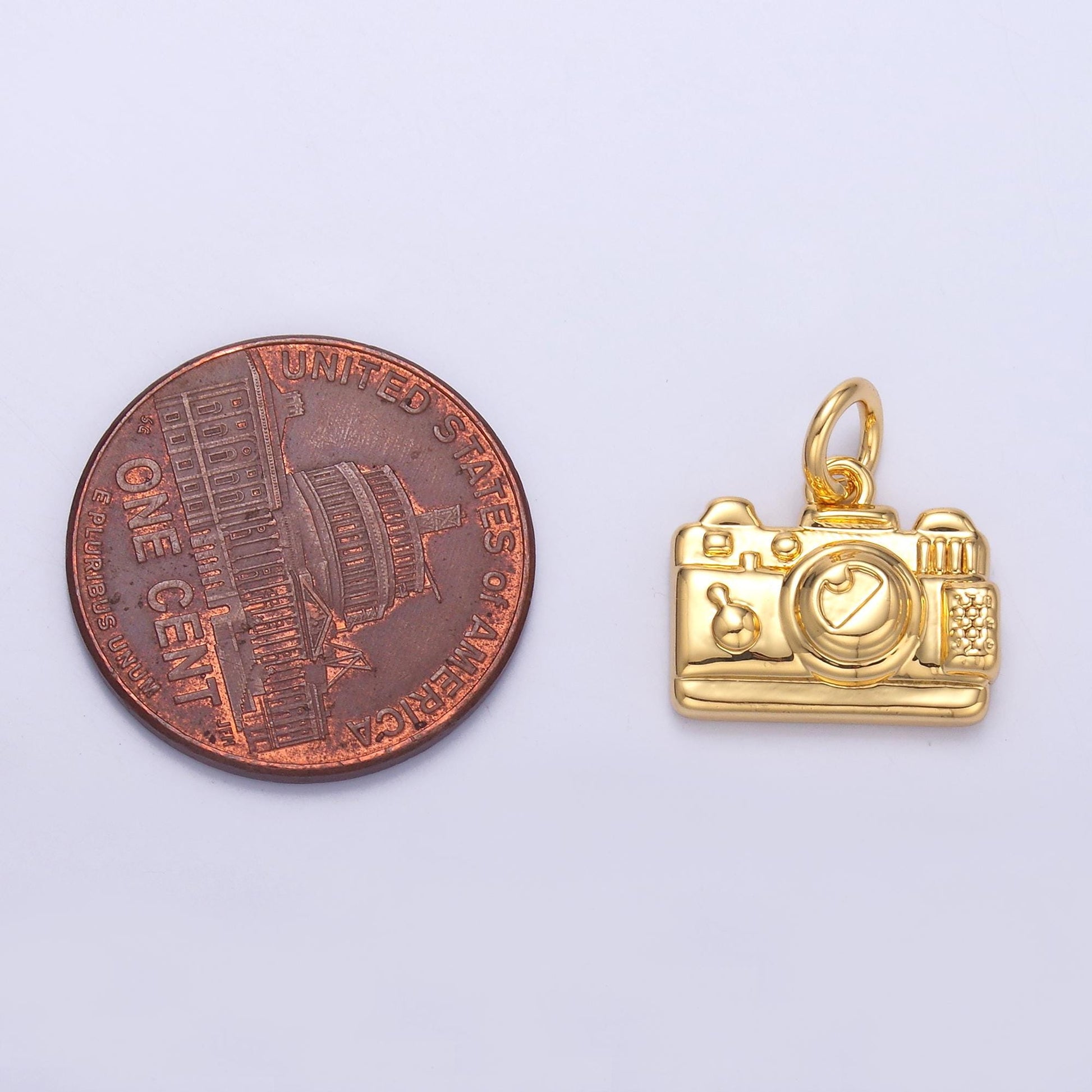 24k gold filled Mini camera Charm Silver photography pendant | N013