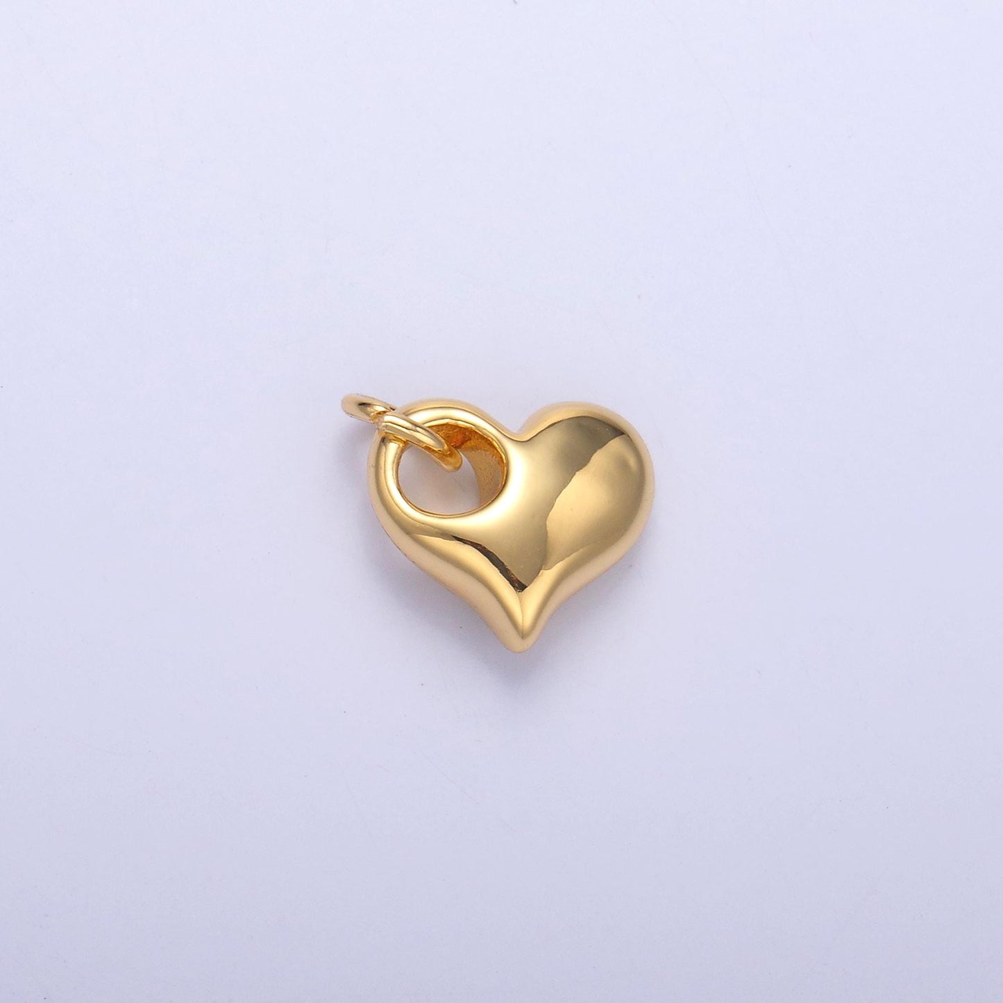 Mini 24k Gold Filled Heart Charms Small Mothers Love Charm for Bracelet Necklace N003
