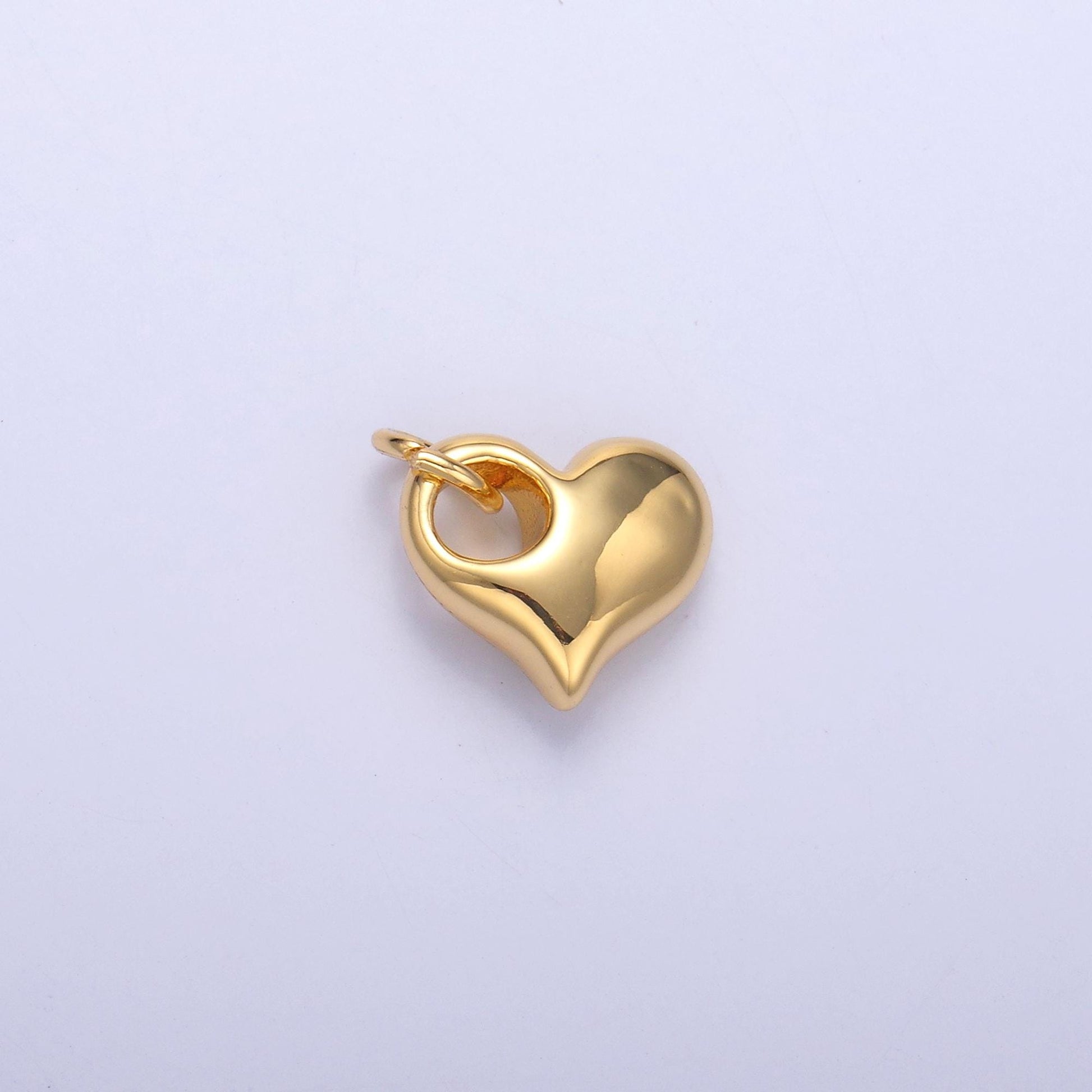 Mini 24k Gold Filled Heart Charms Small Mothers Love Charm for Bracelet Necklace N003