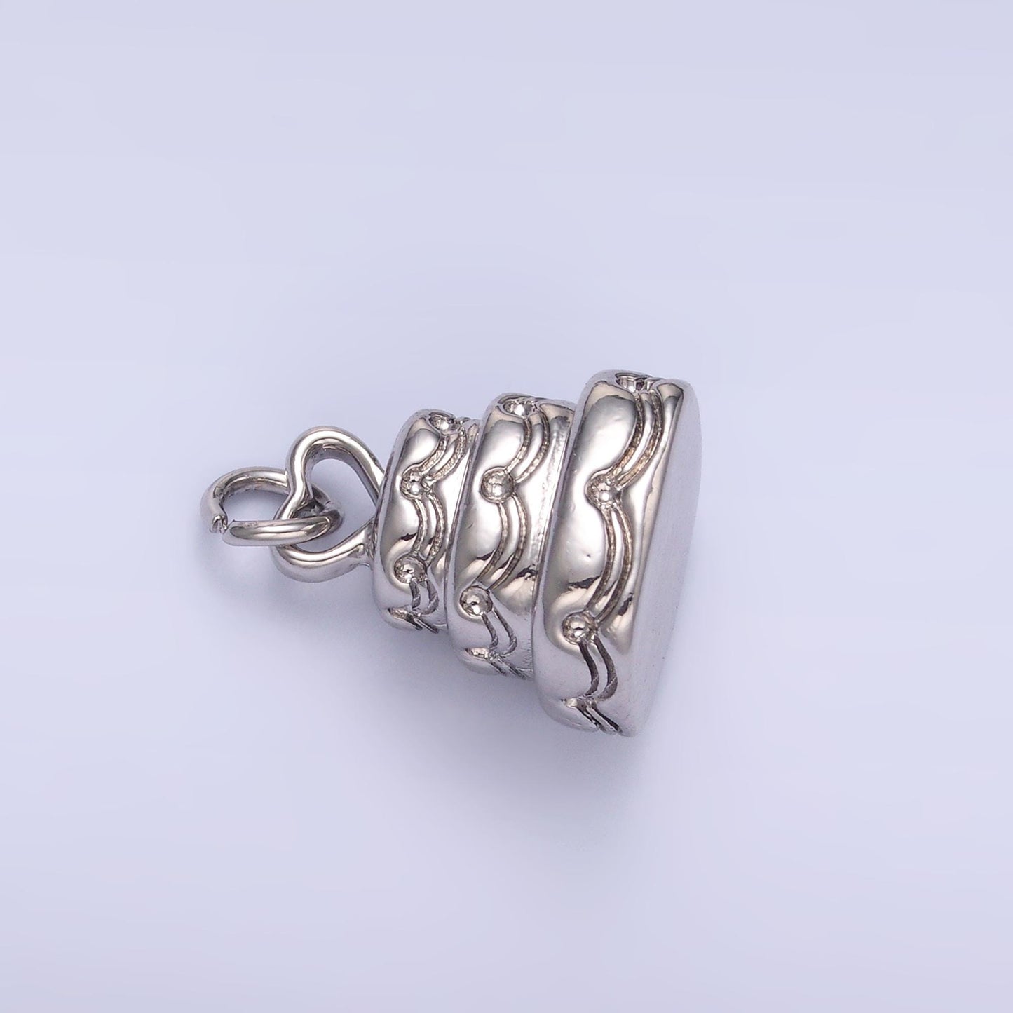 3D Mini Tier Birthday Cake Charm gold filled Celebration charm Wedding Cake Inspired | D628