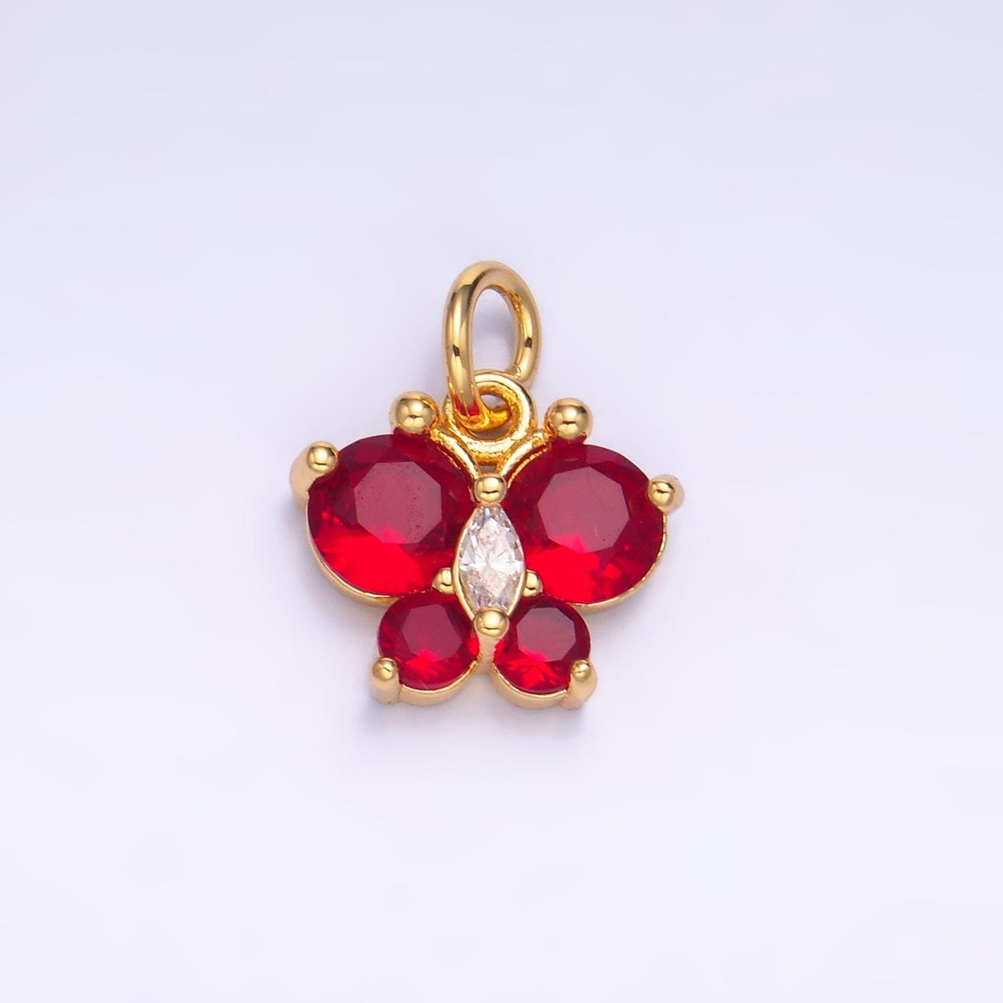 Mini 24k gold filled butterfly charm Multi Color mariposa charm for bracelet necklace earring component | M806