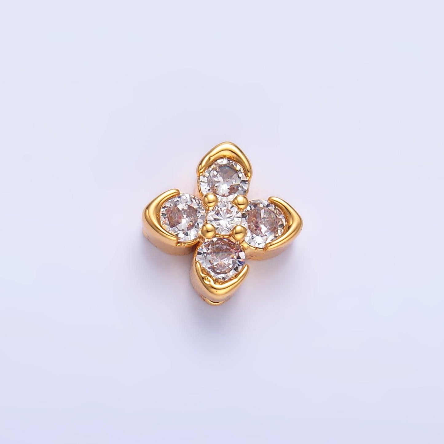 Mini Cubic Flower Bead Spacer 24k gold filled bead spacer in gold B-317