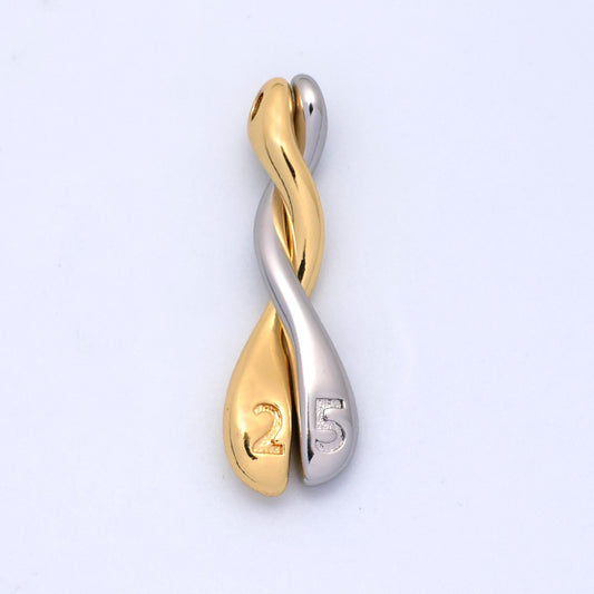 Dainty Mix Metal 24k gold filled 2025 year letter charms pendant diy jewelry making charm for Graduation gift jewelry C875