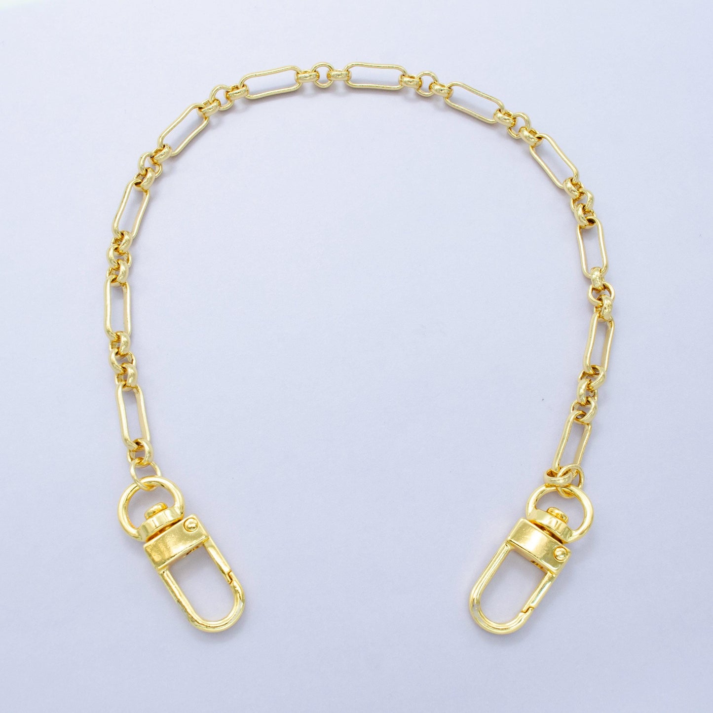 Long 24k Gold Filled Stadium chain 11.5 inch for Party Bag Charm Supply DIY Supply for Purse Charm Jewelry Making WA-2937