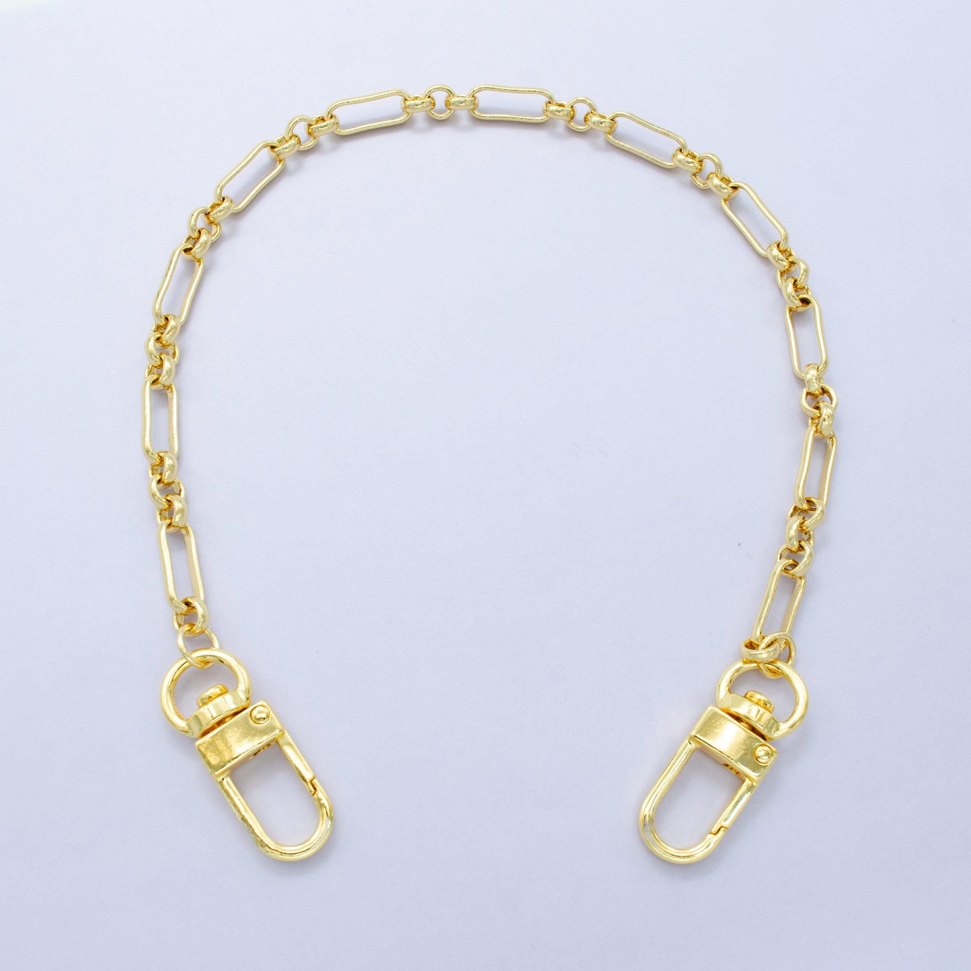 Long 24k Gold Filled Stadium chain 11.5 inch for Party Bag Charm Supply DIY Supply for Purse Charm Jewelry Making WA-2937