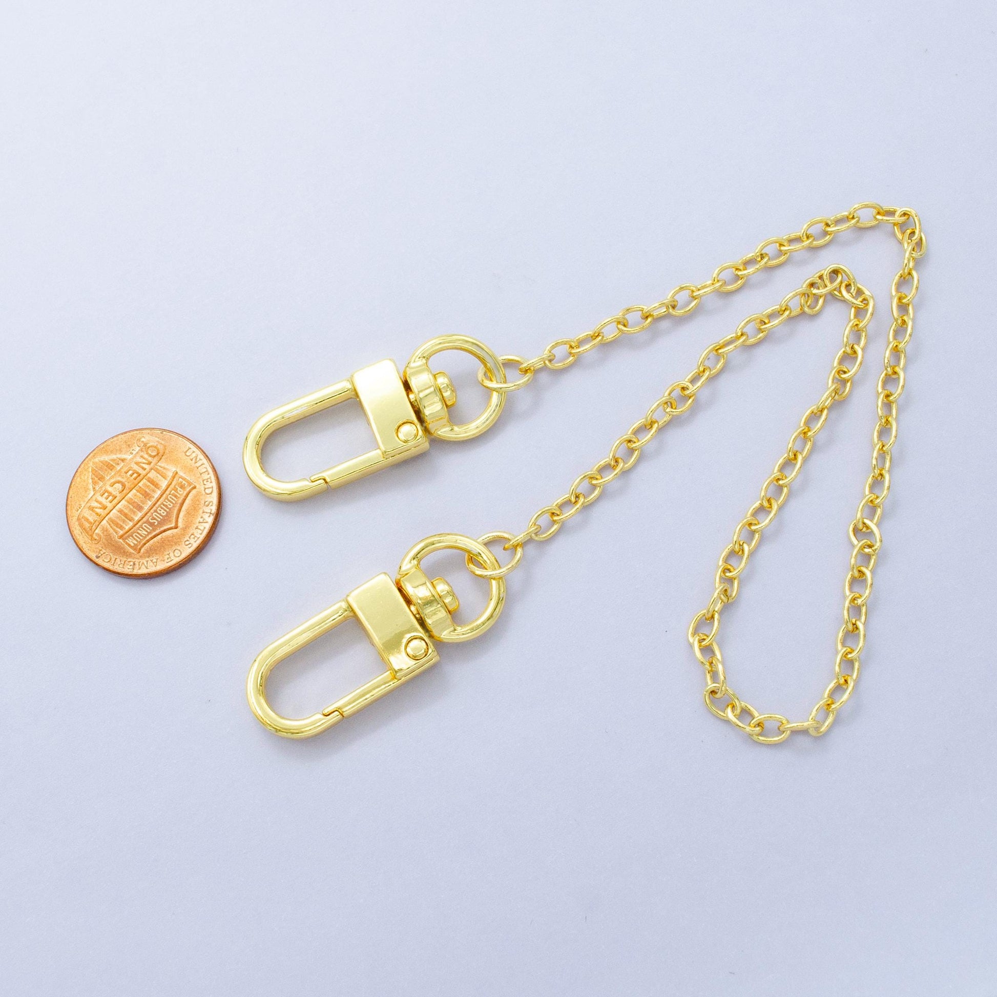 Long 24k Gold Filled Dainty Cable chain 11.5 inch for Party Bag Charm Supply DIY Supply for Purse Charm Jewelry Making WA-2932