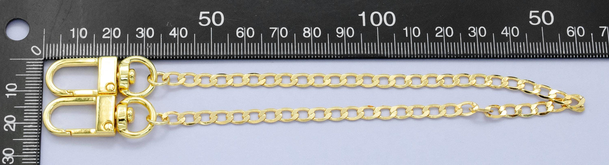 Long 24k Gold Filled Curb chain 11.5 inch for Party Bag Charm Supply DIY Supply for Purse Charm Jewelry Making WA-2931