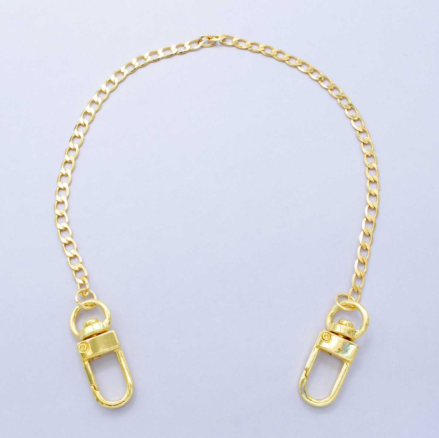 Long 24k Gold Filled Curb chain 11.5 inch for Party Bag Charm Supply DIY Supply for Purse Charm Jewelry Making WA-2931