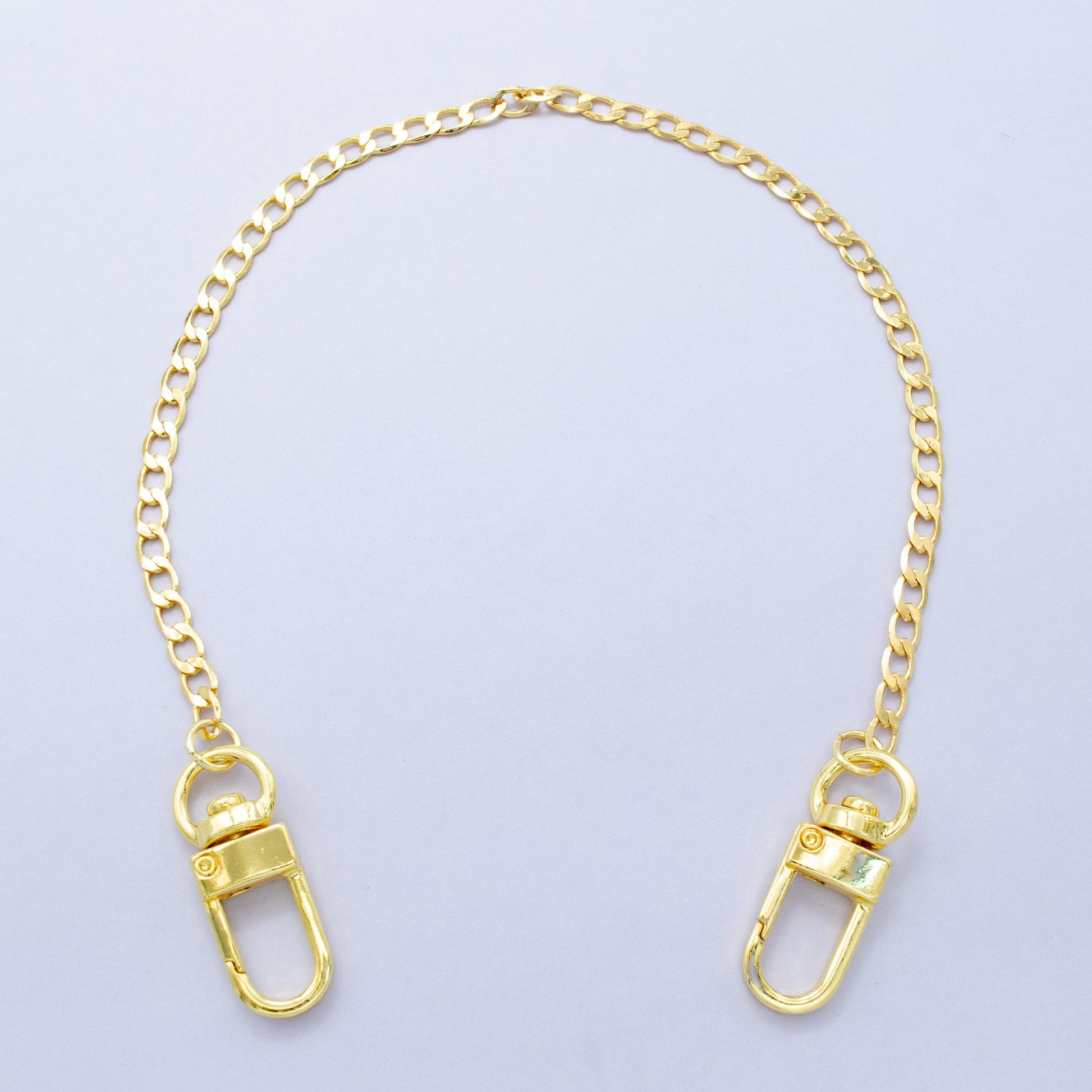 Long 24k Gold Filled Curb chain 11.5 inch for Party Bag Charm Supply DIY Supply for Purse Charm Jewelry Making WA-2931