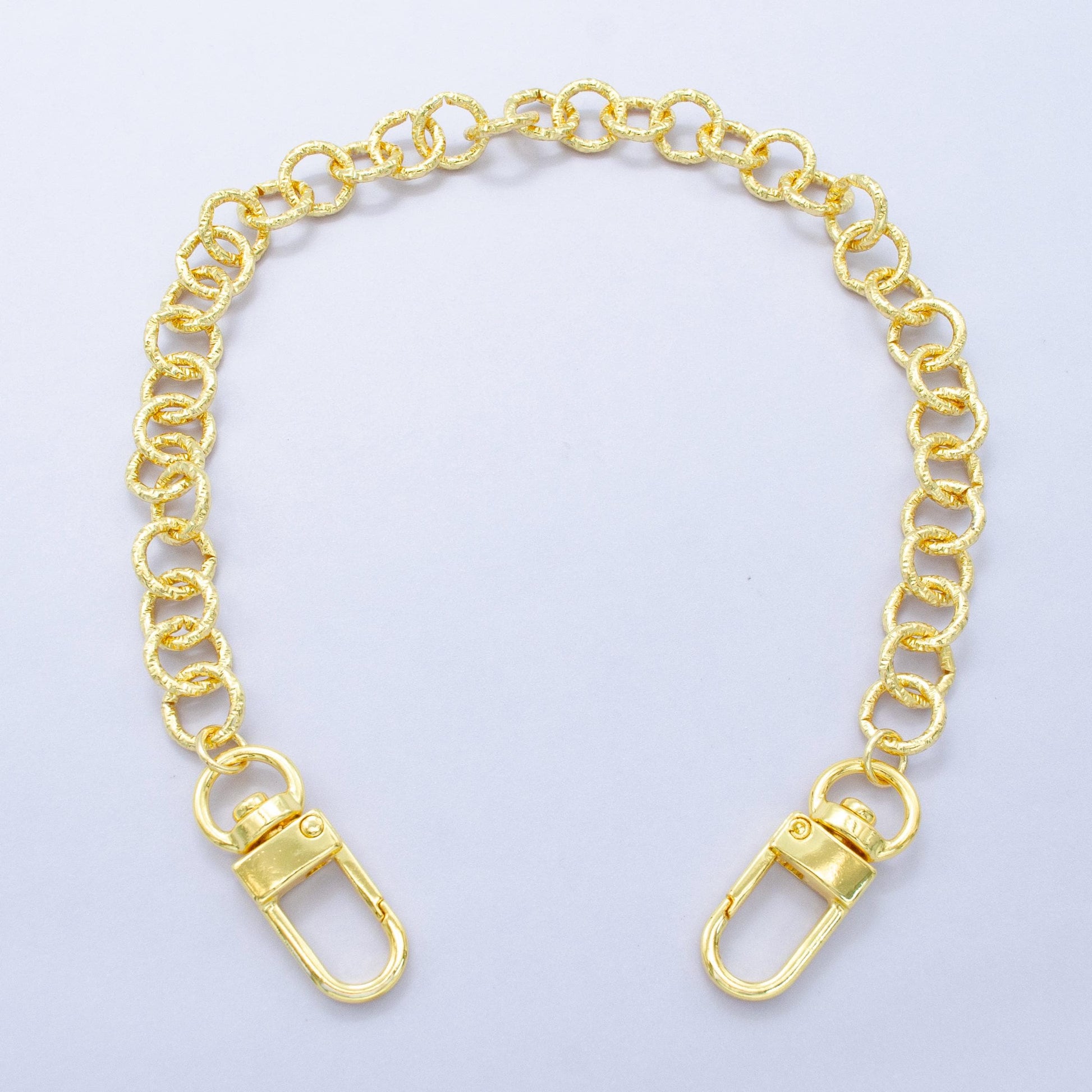 Long 24k Gold Filled Round Rollo chain 11.5 inch for Party Bag Charm Supply DIY Supply for Purse Charm Jewelry Making WA-2926