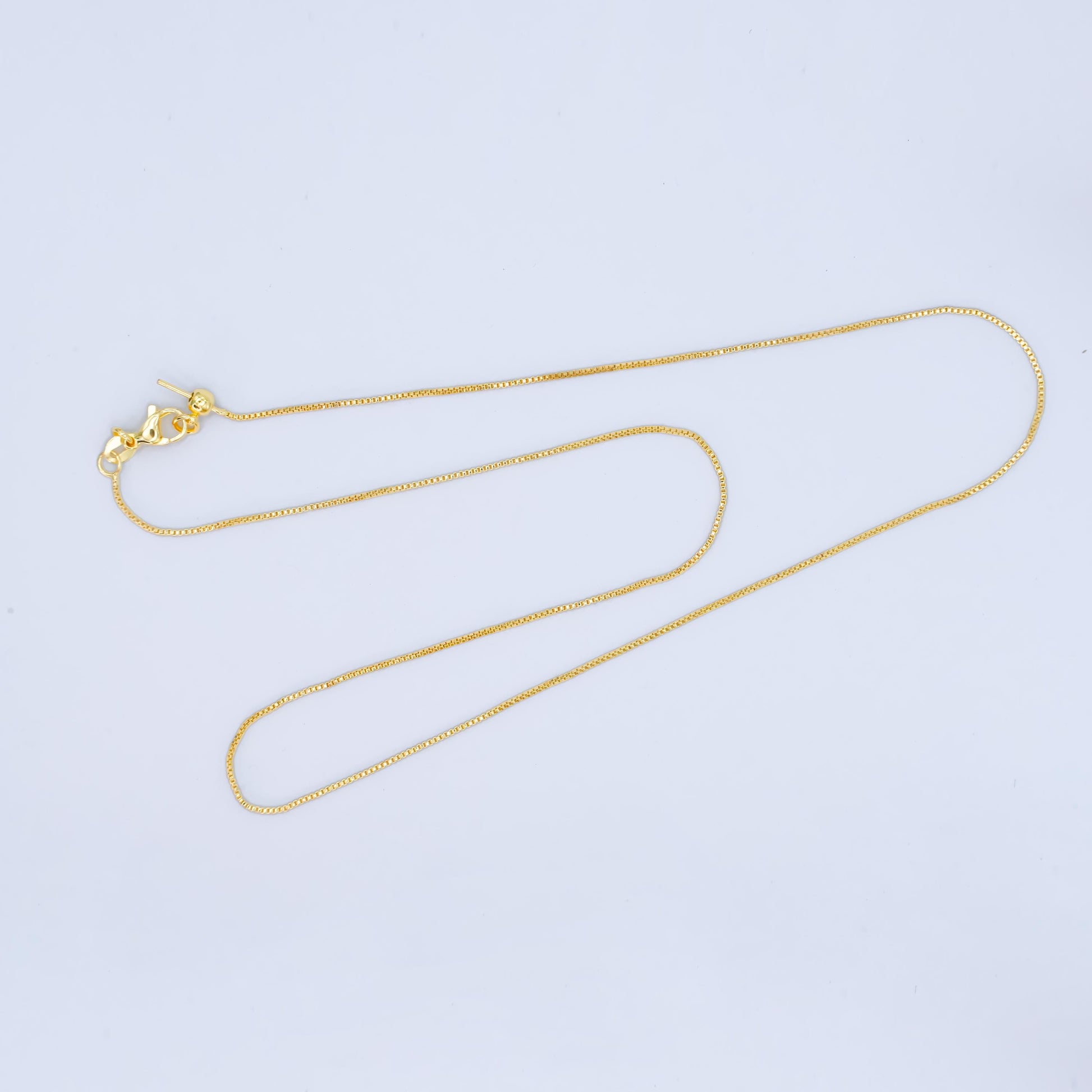 Dainty Threader Box Chain adjustable necklace ready to wear 24k gold filled necklace dainty chain for jewelry making with charm WA2738