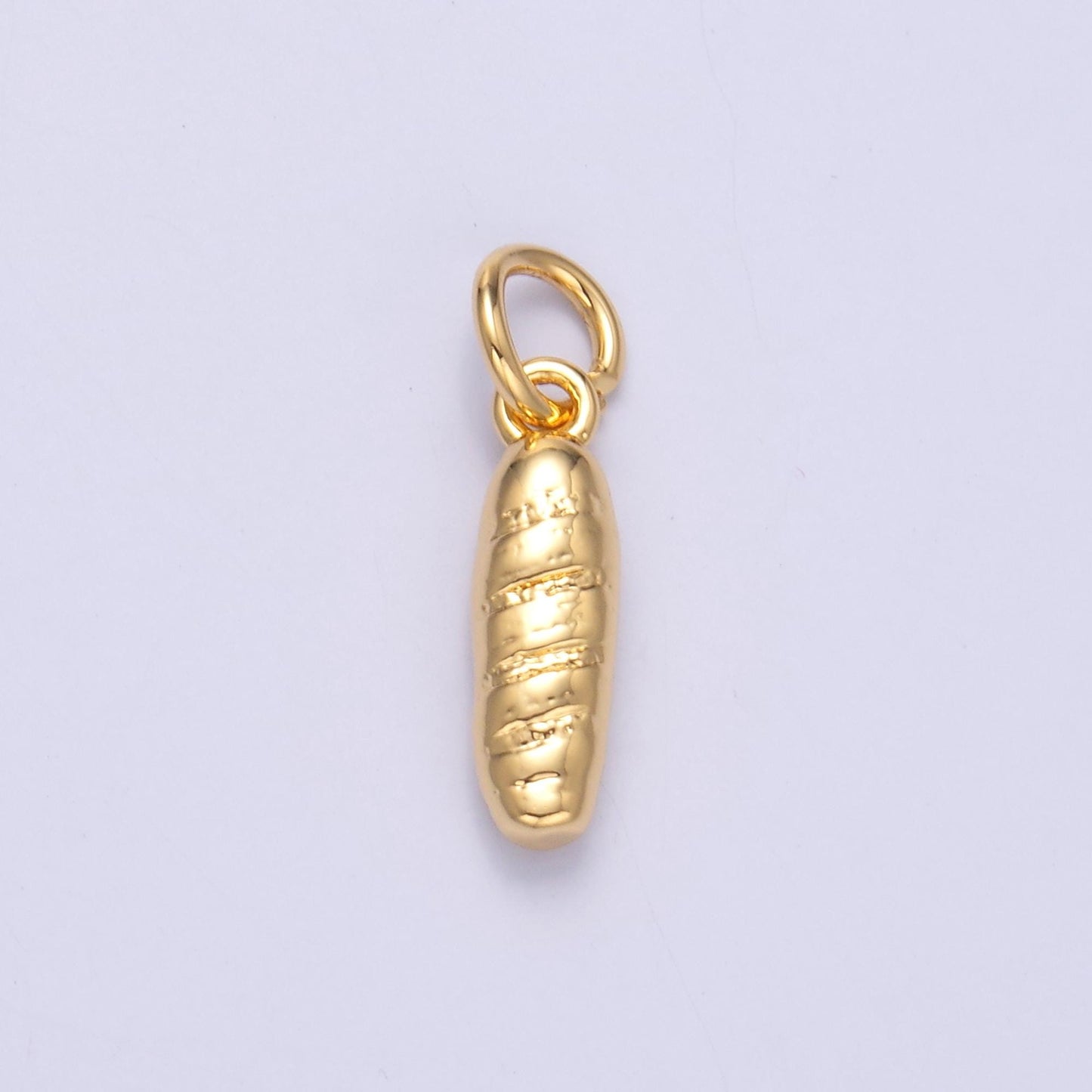 Small gold Baguette charm french Bread Charm lover pendant foodie mix charm for bracelet necklace earring component N017