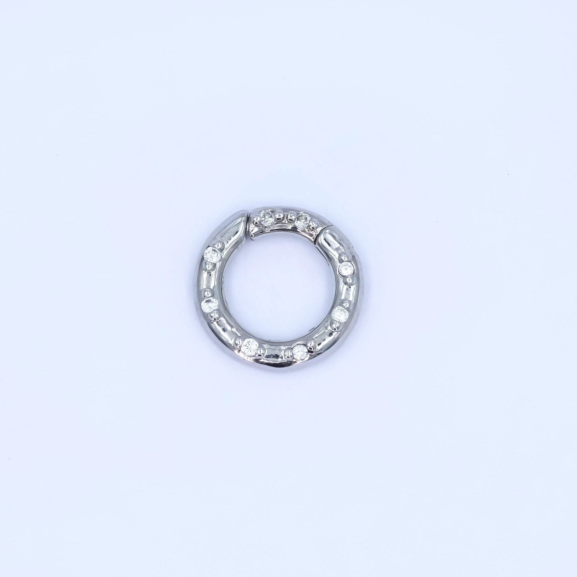CZ Gold pull gate ring 24k gold filled 12, 14, 16 mm ring charm holder clasp | Z-1051