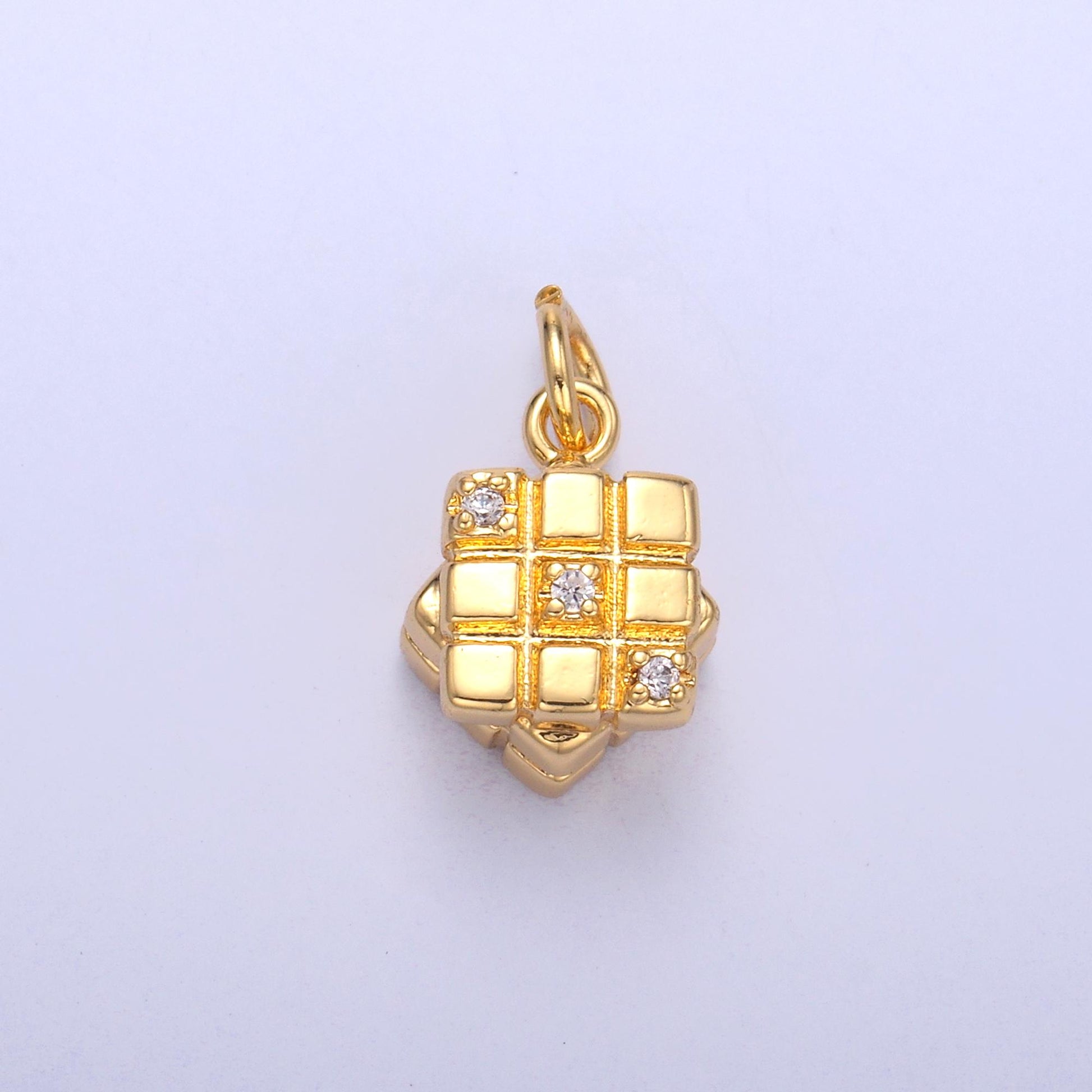 24k Gold Filled Cubic Charm Games Inspired Jewelry Making supply for Bracelet Necklace Earring N011