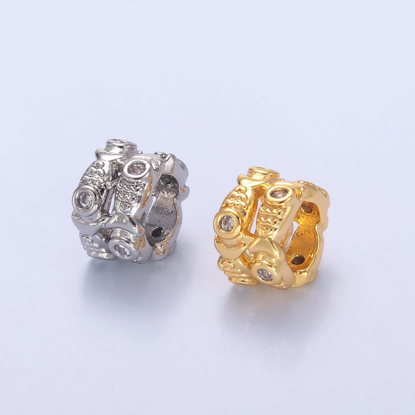 7mm Tube Gold Filled Spacer beads for diy beaded bracelet Necklace jewelry charms rondelle bead spacer bead B-646