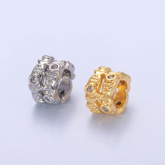 7mm Tube Gold Filled Spacer beads for diy beaded bracelet Necklace jewelry charms rondelle bead spacer bead B-646