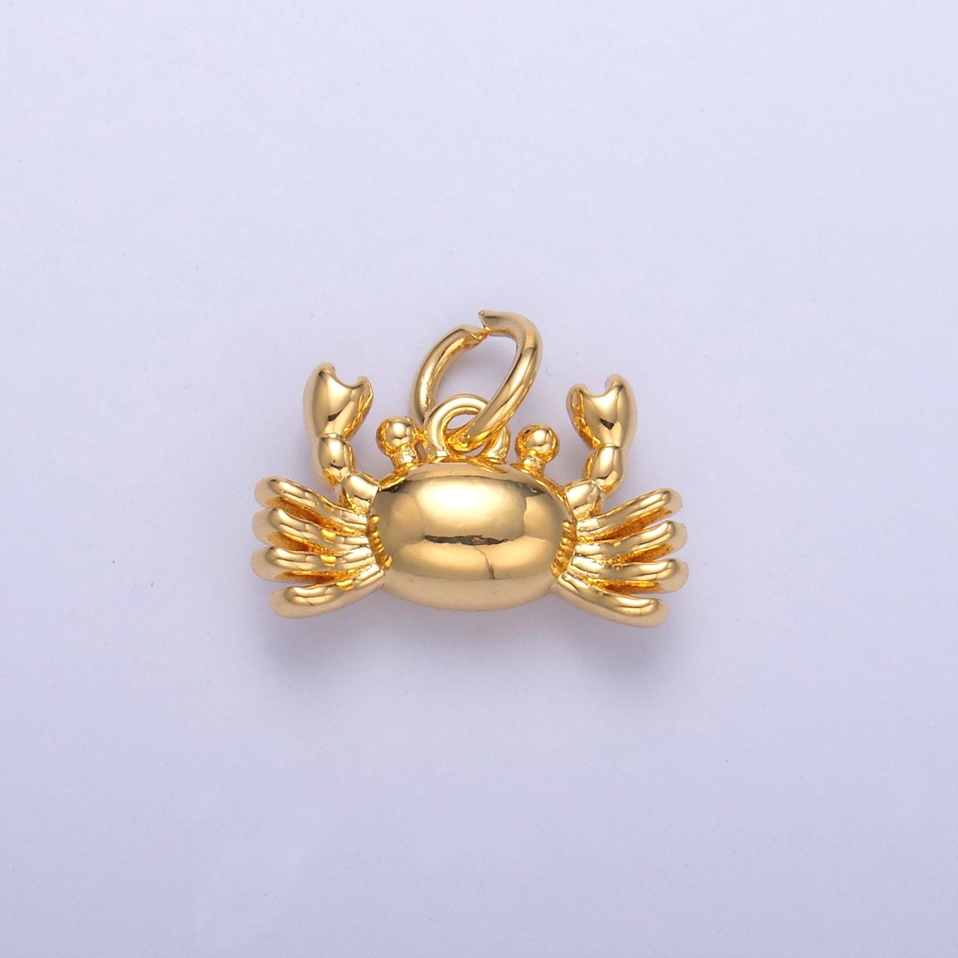 Mini Gold Crab Charm Silver King Crab Bracelet Charm Beach Ocean Underwater animal N-021