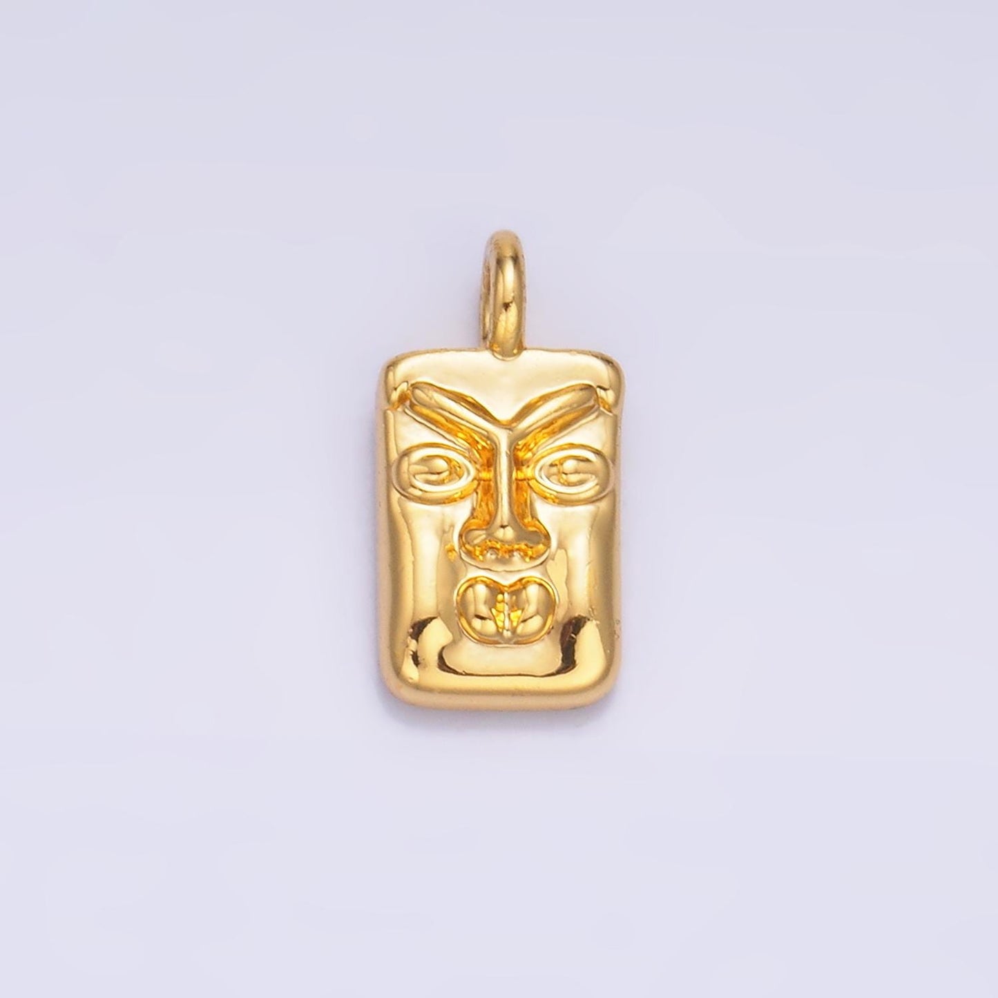 Mini Tiki Charm Polynesian Tiki Bar Decor Jewelry Silver Face Charm W866