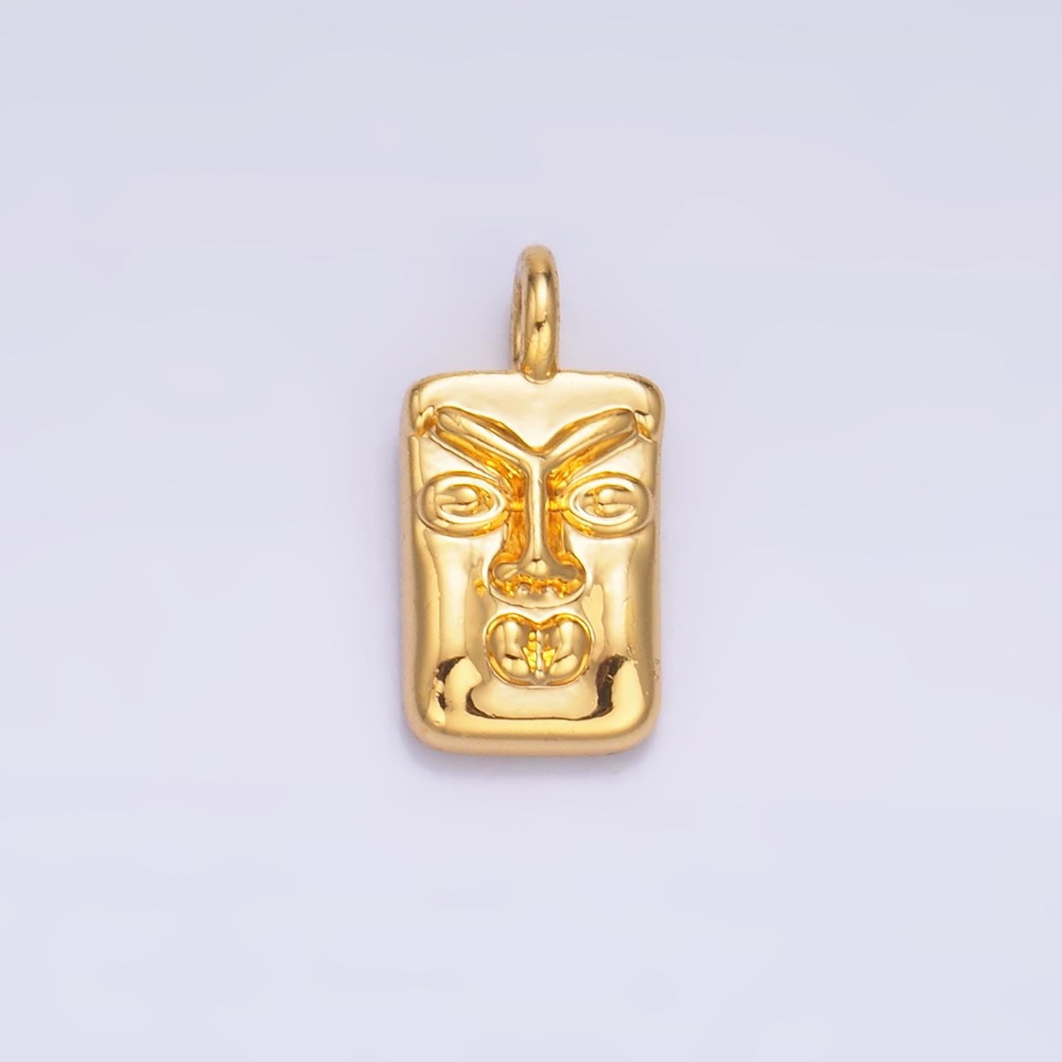 Mini Tiki Charm Polynesian Tiki Bar Decor Jewelry Silver Face Charm W866