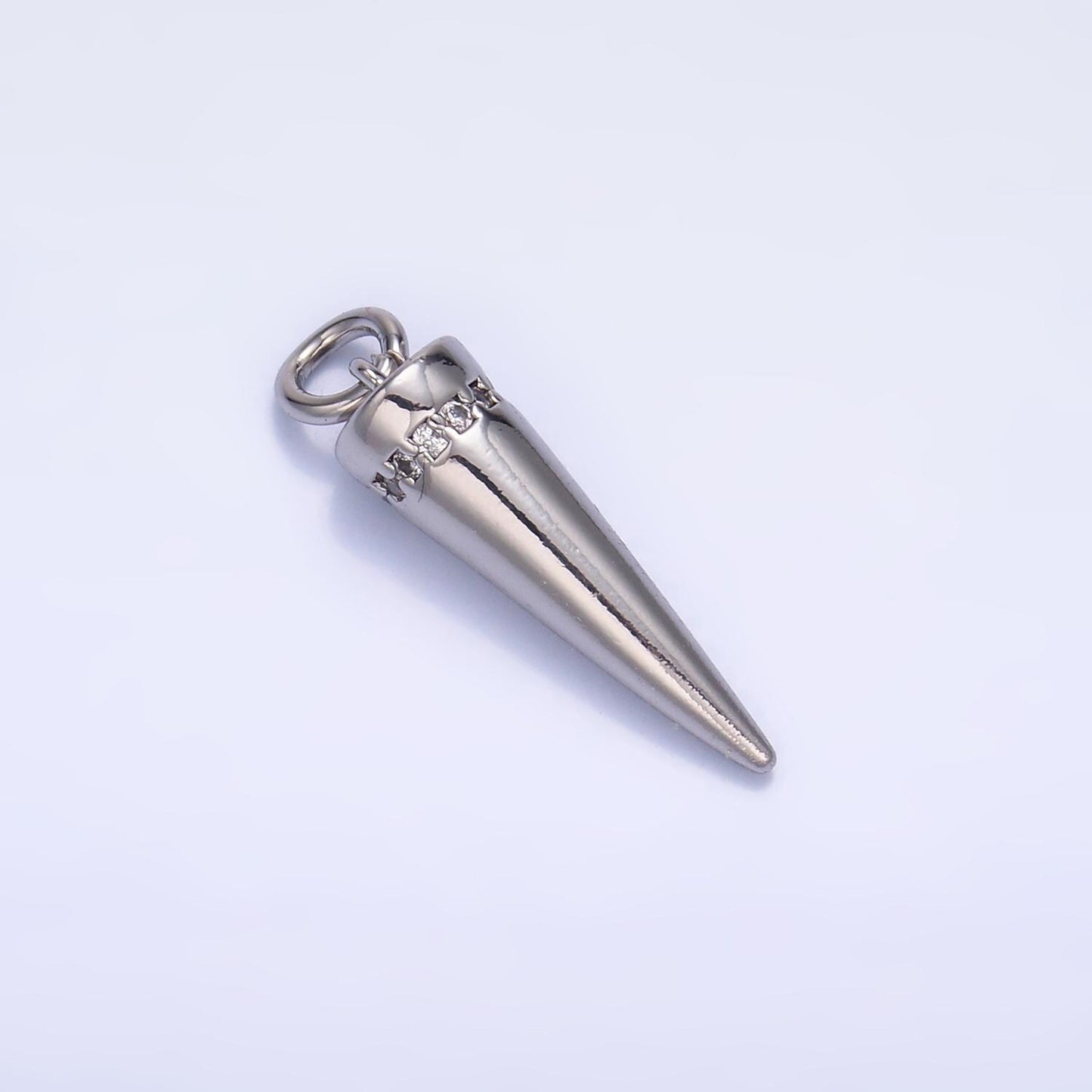 Mini Silver Pendulum charm 24k gold Spike Jewelry making, Jewelry component Stud Charm for Bracelet Earring Necklace Supply W881