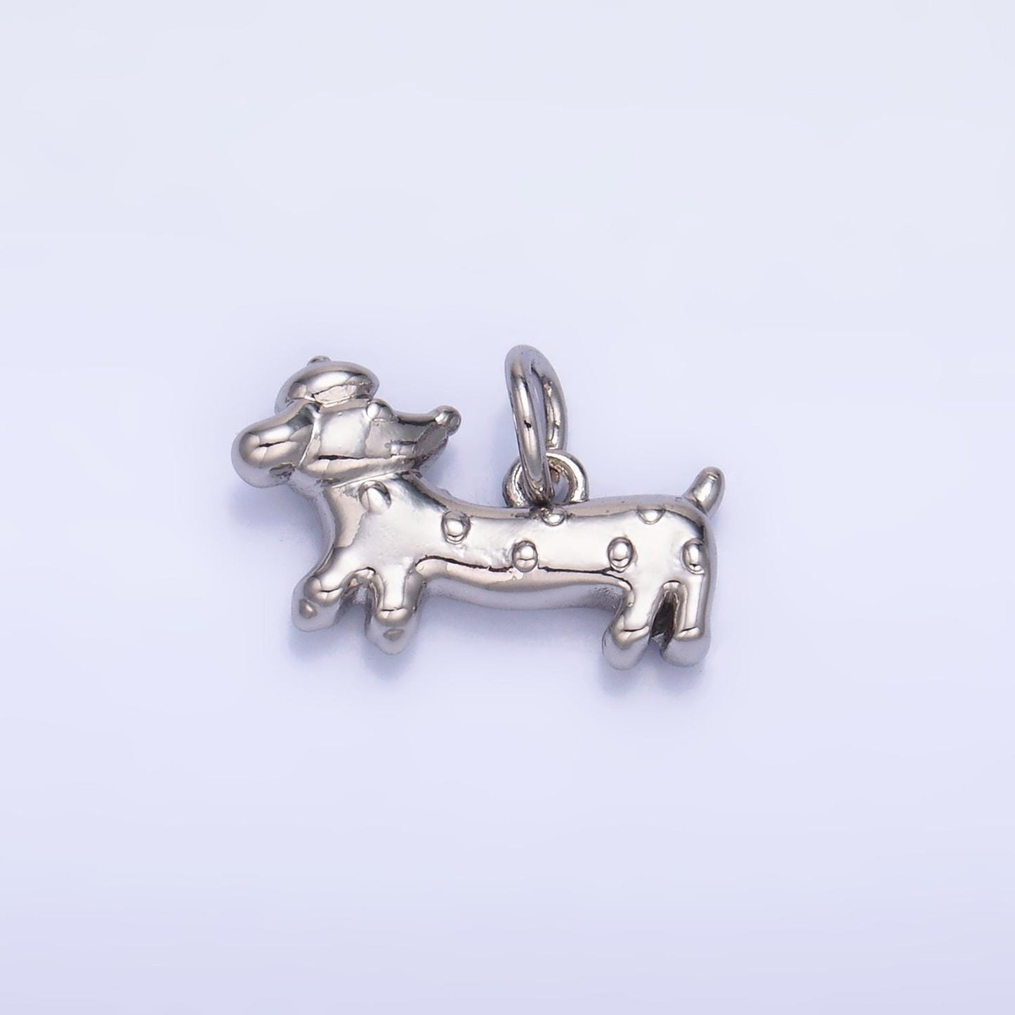 24k gold filled wiener dog dachshund charm 9.6x15mm charm silver bracelet necklace pendant animal charms W876