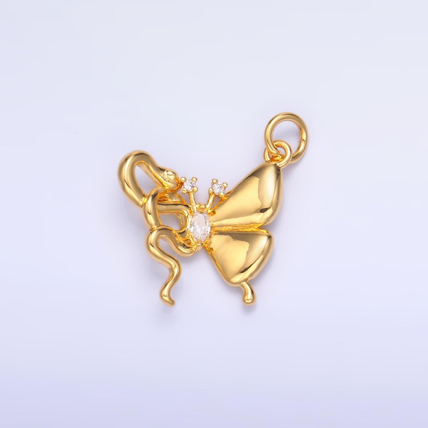 Gold Butterfly Charm 24K Gold Filled Mariposa Pendant Bracelet Necklace for DIY Jewelry Making Supply M176