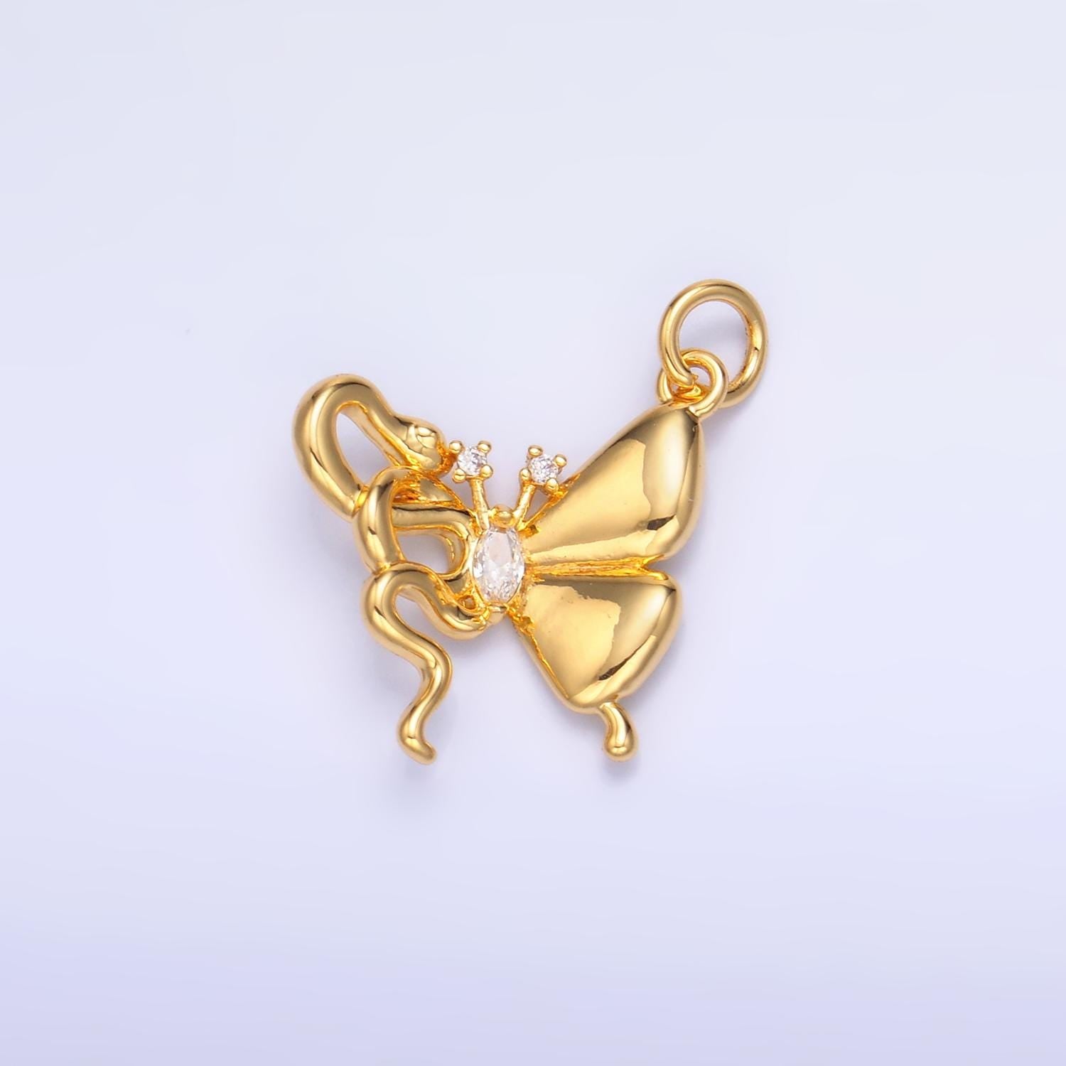 Gold Butterfly Charm 24K Gold Filled Mariposa Pendant Bracelet Necklace for DIY Jewelry Making Supply M176