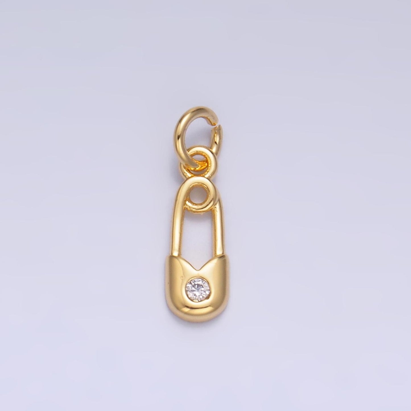 Gold Safety Pin Charm 24K Gold Filled Pin Pendant Bracelet Necklace for DIY Jewelry Making Supply W882