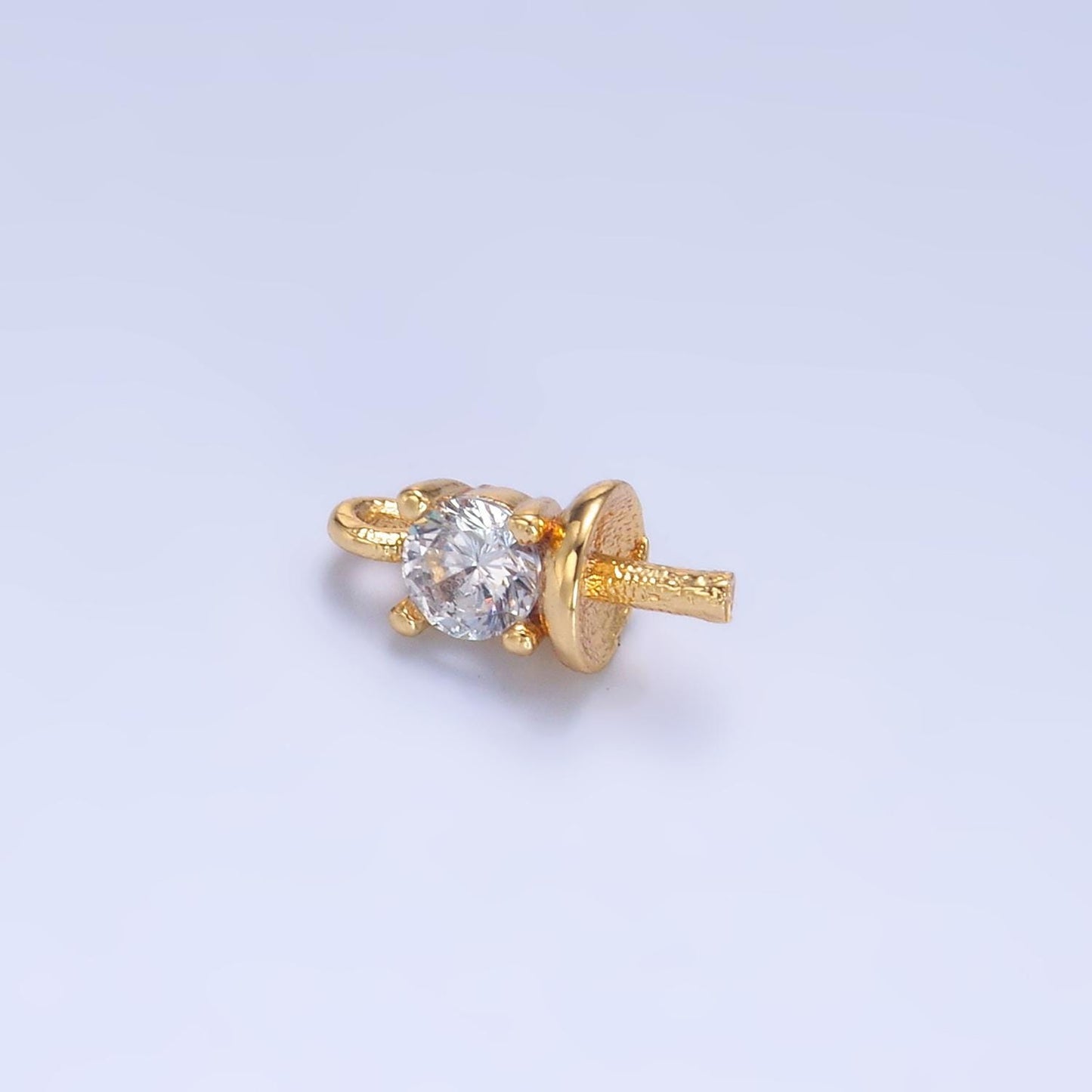 18k gold filled plain peg bail hold for half drill pearl and bead bail charm jewelry findings supplies Z1060