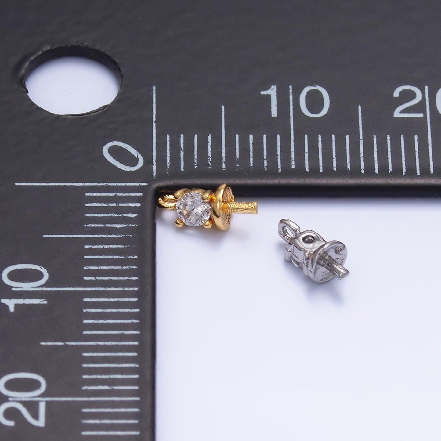 18k gold filled plain peg bail hold for half drill pearl and bead bail charm jewelry findings supplies Z1060