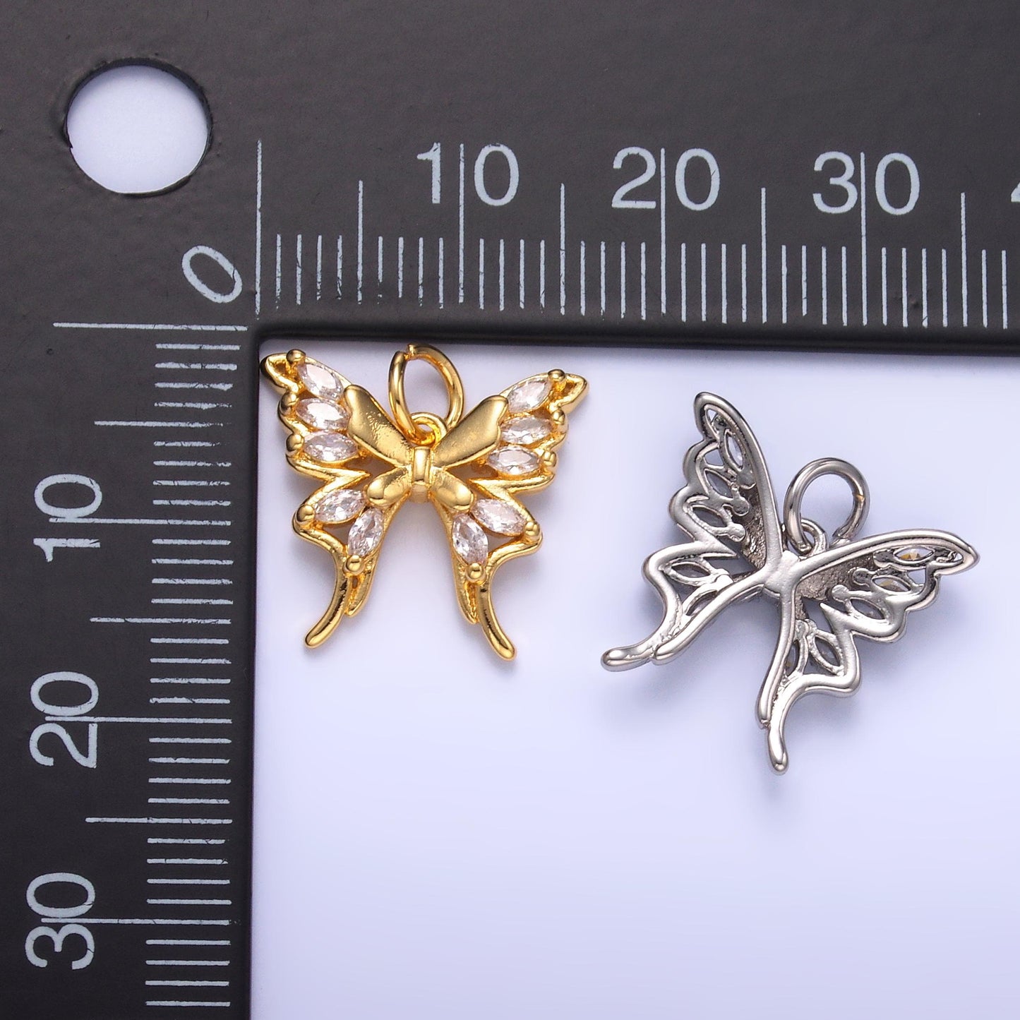 Mini Gold Butterfly Charm 24k gold filled Insect Animal charm for bracelet necklace jewelry making supply | C-020